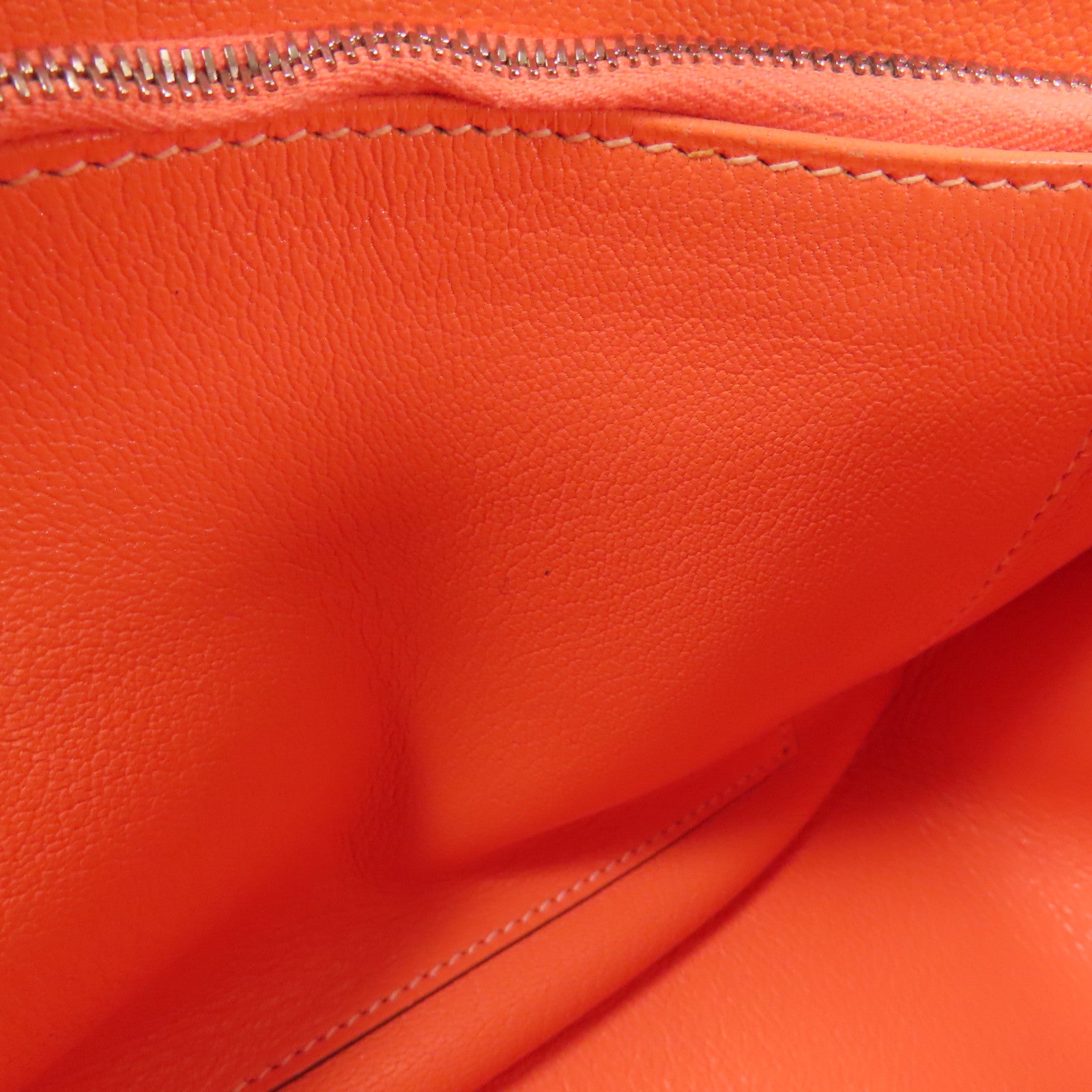 HERMES PHW Jypsiere 34 Shoulder Bag Clemence Leather Crevette/Pink