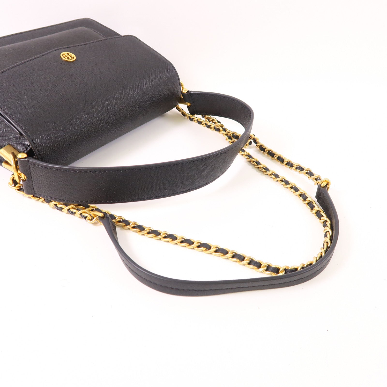 Tory Burch 皮革2 Way Bag金扣手挽肩背兩用袋