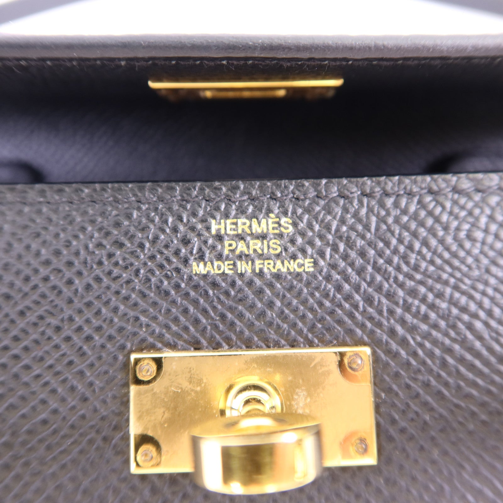 HERMES Epsom皮革Kelly To Go金扣肩背袋Noir