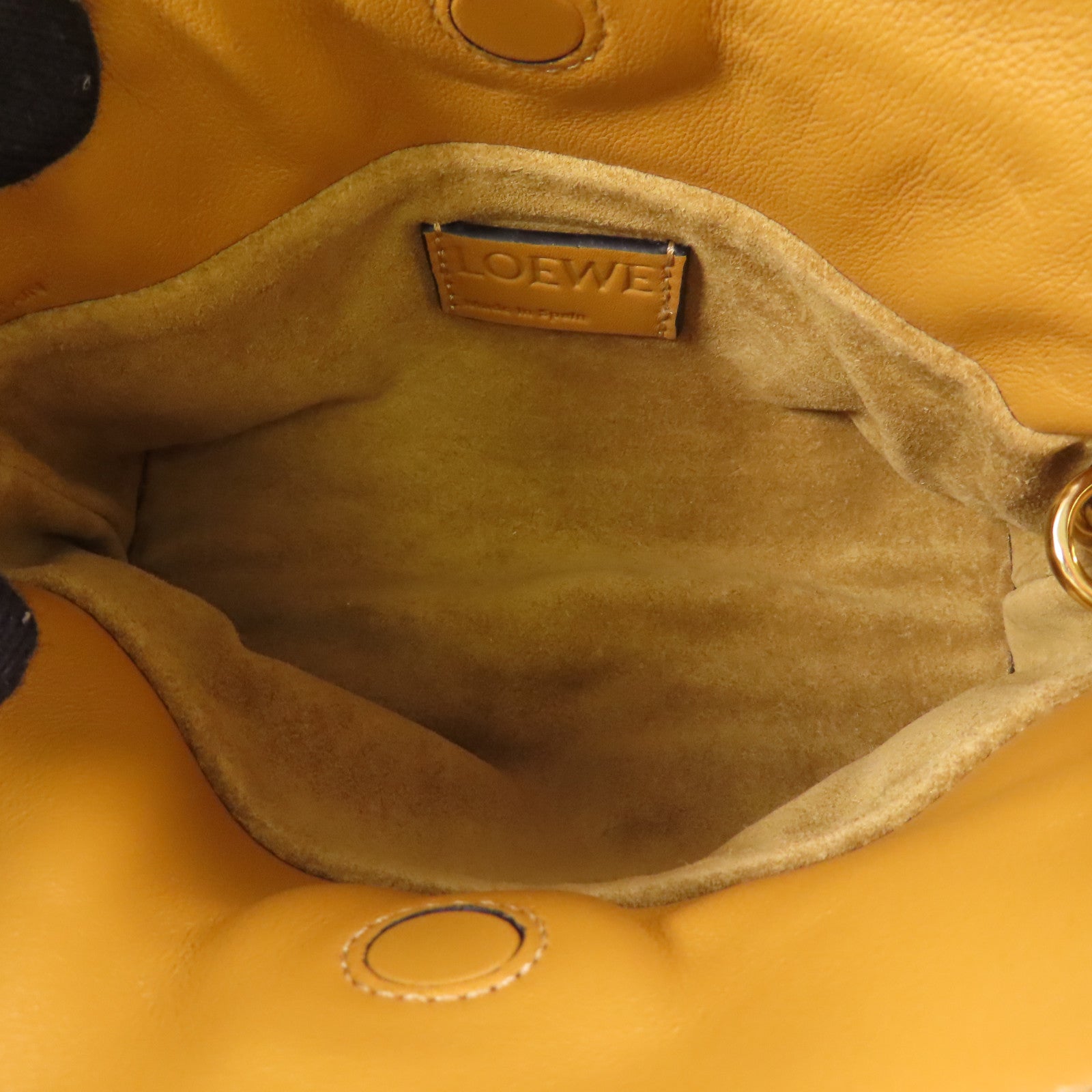 LOEWE 羊皮皮革Flamenco Nano金扣鏈帶肩背袋