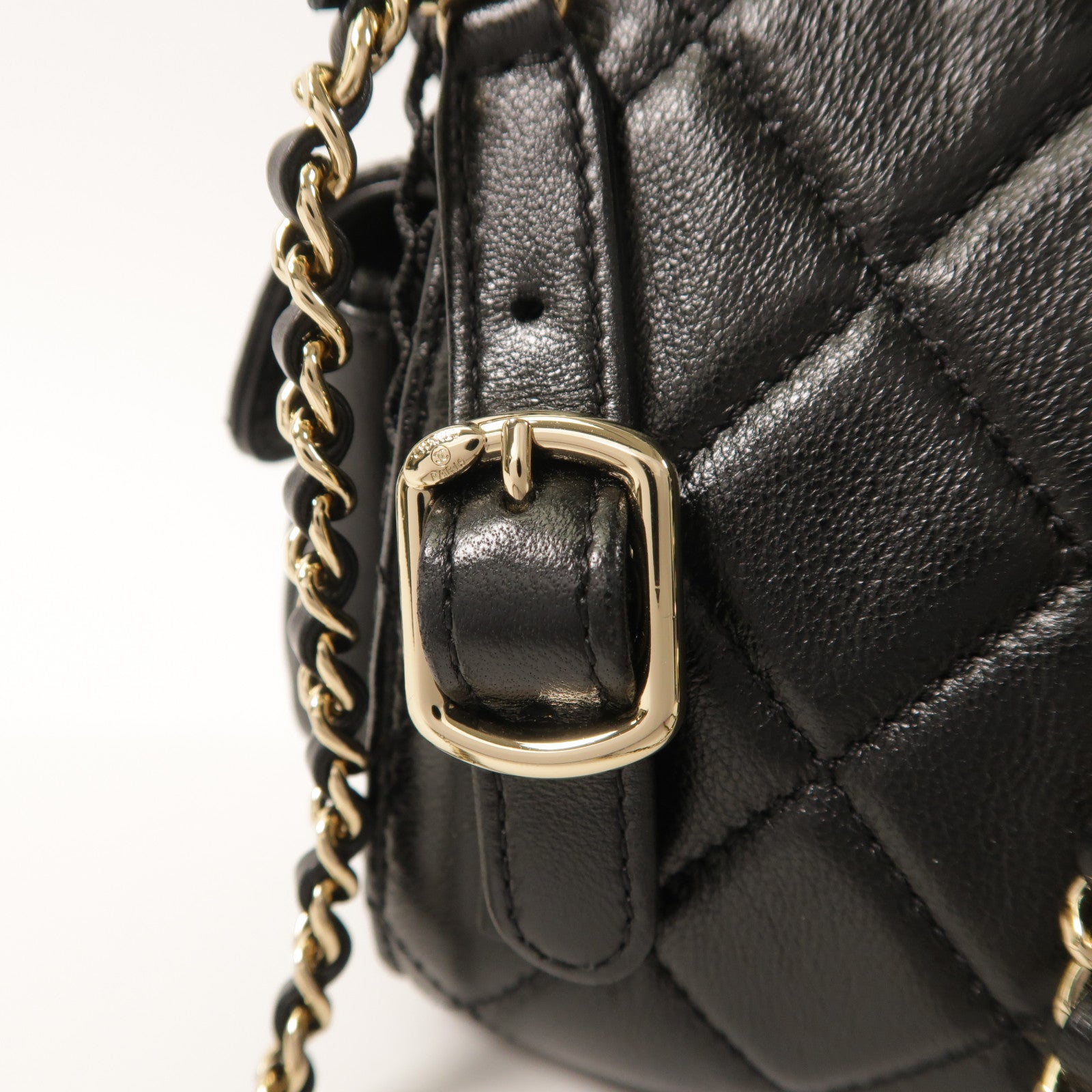CHANEL 【激減優惠】Mesh/羊皮皮革Duma Backpack金扣背包