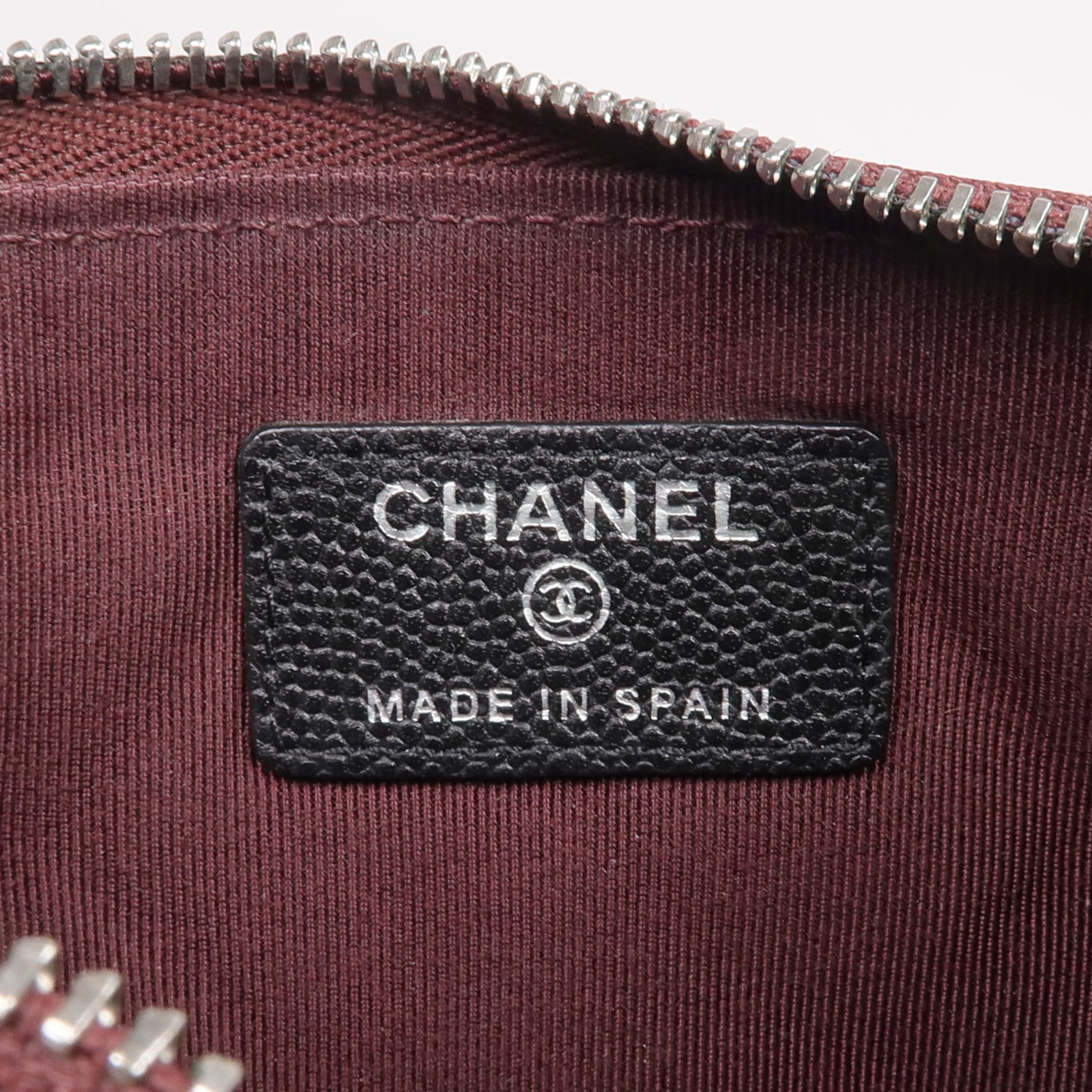 CHANEL 羊皮皮革Classic Small Zipped Pouch銀扣手拿包