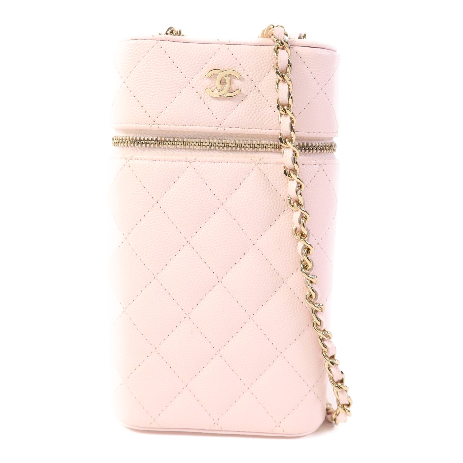 CHANEL 牛皮皮革Chain Shoulder Bag金扣鏈帶肩背袋