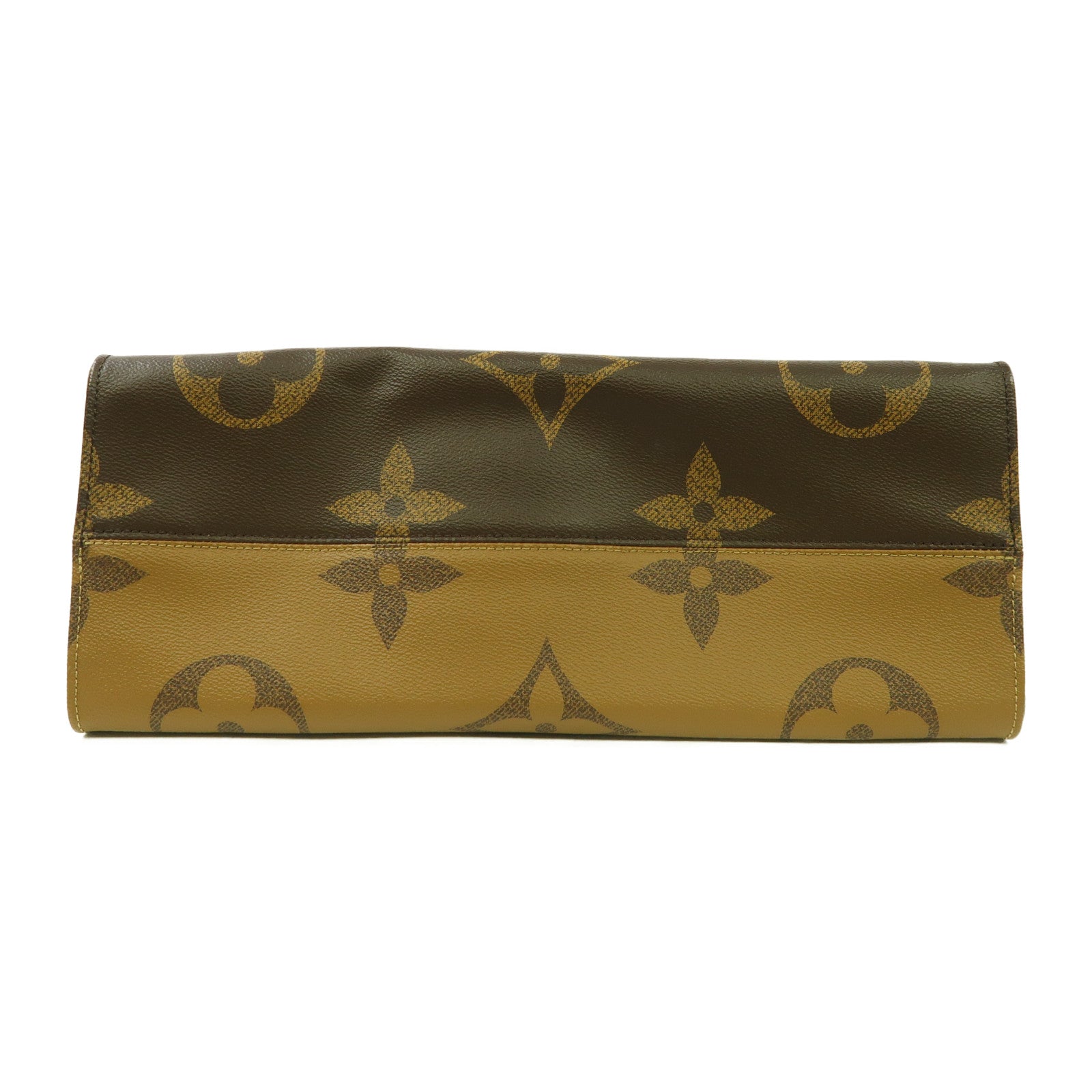 LOUIS VUITTON Monogram Giant Reverse On The Go GM金扣手挽肩背兩用袋啡色