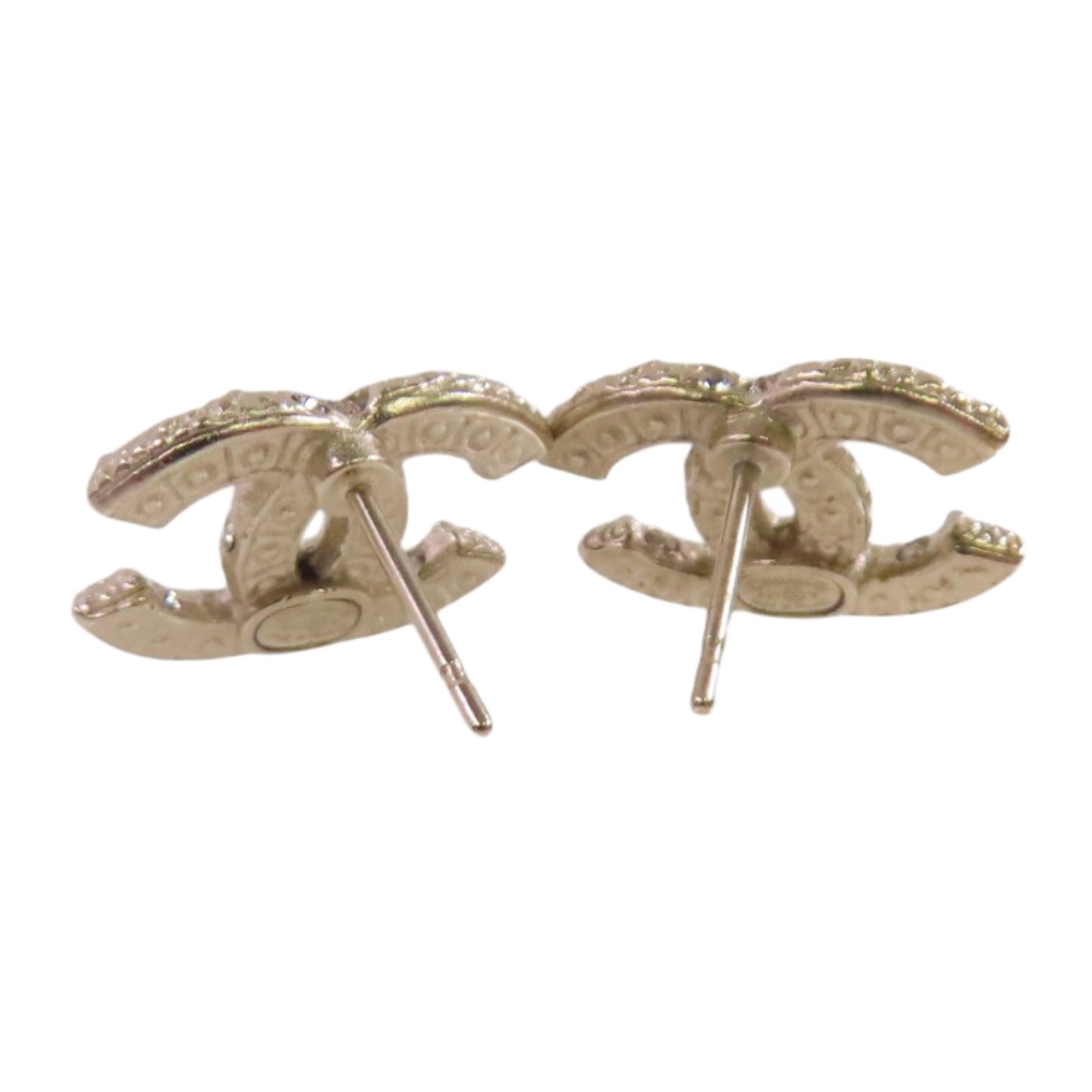 CHANEL 金屬/仿珍珠CC Earrings金扣耳環