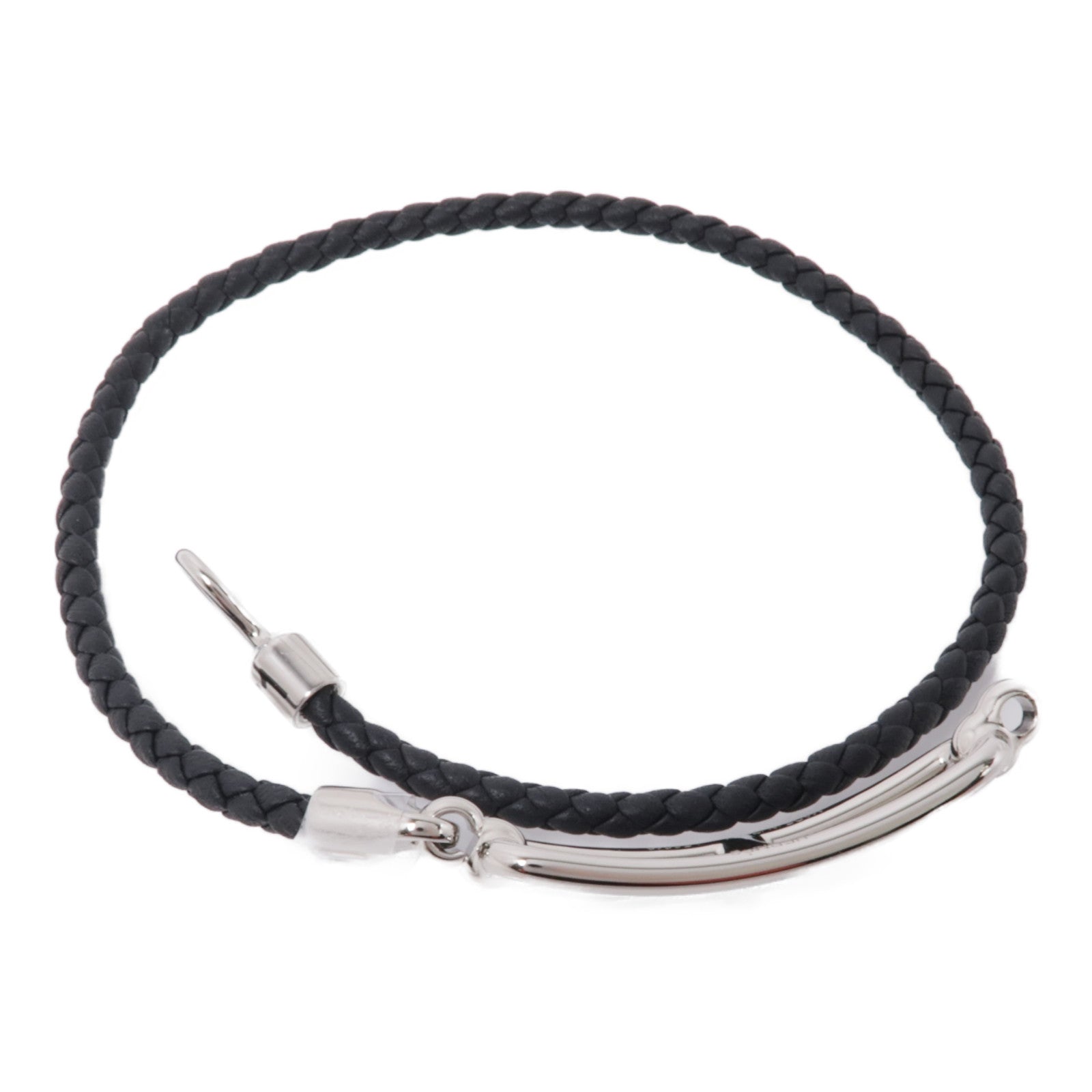 HERMES Swift皮革Roulis Double Tour Bracelet手鏈Noir黑色