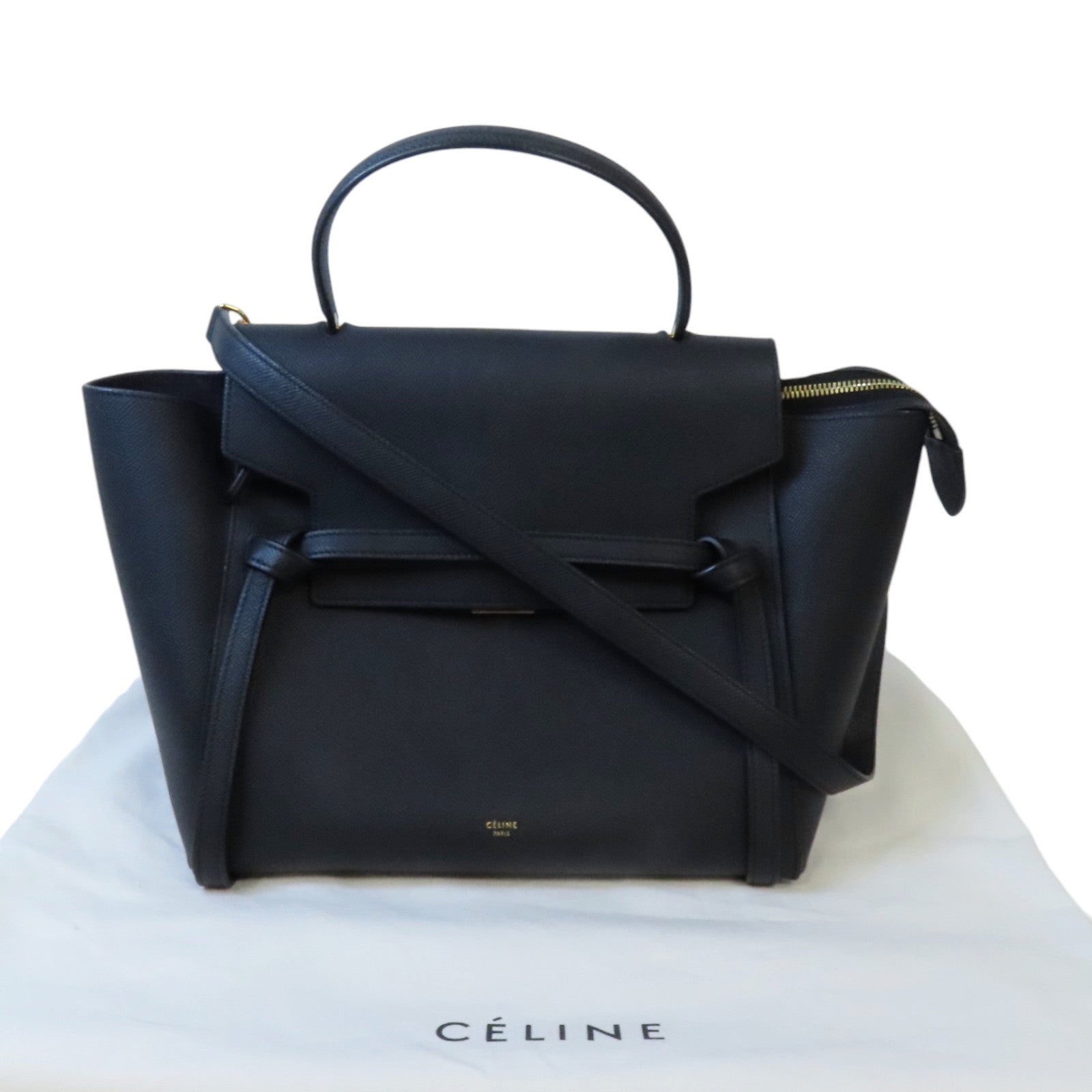 CELINE 牛皮皮革Mini Belt Bag金扣手挽肩背兩用袋