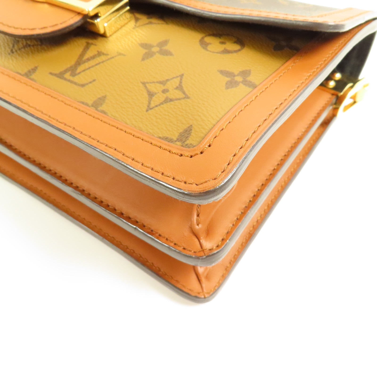 LOUIS VUITTON 【激減優惠】Monogram/Monogram Reverse Dauphine MM金扣手挽肩背兩用袋棕色