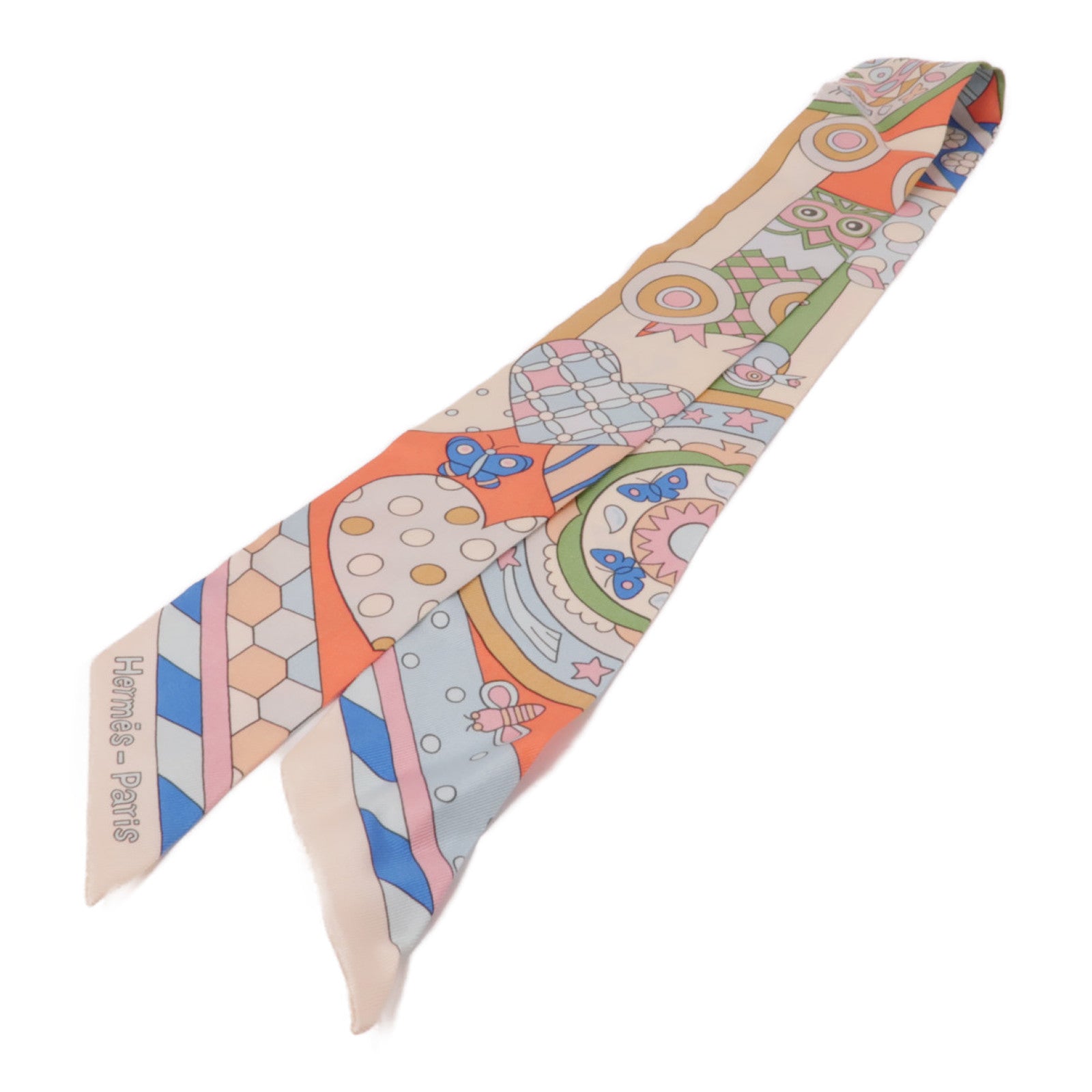 HERMES 絲質Twilly絲巾