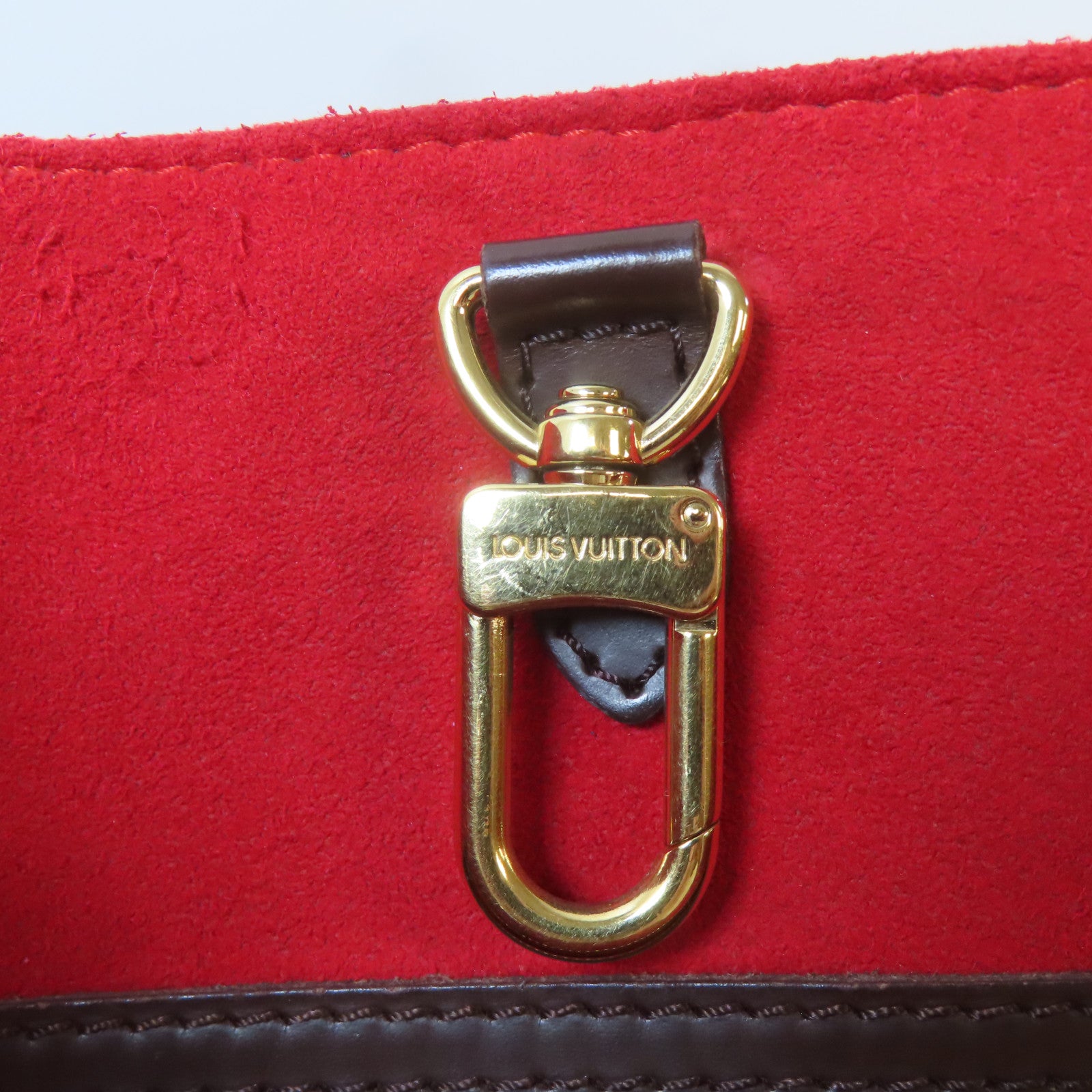LOUIS VUITTON 【激減優惠】Damier Hampstead MM金扣手挽袋啡色