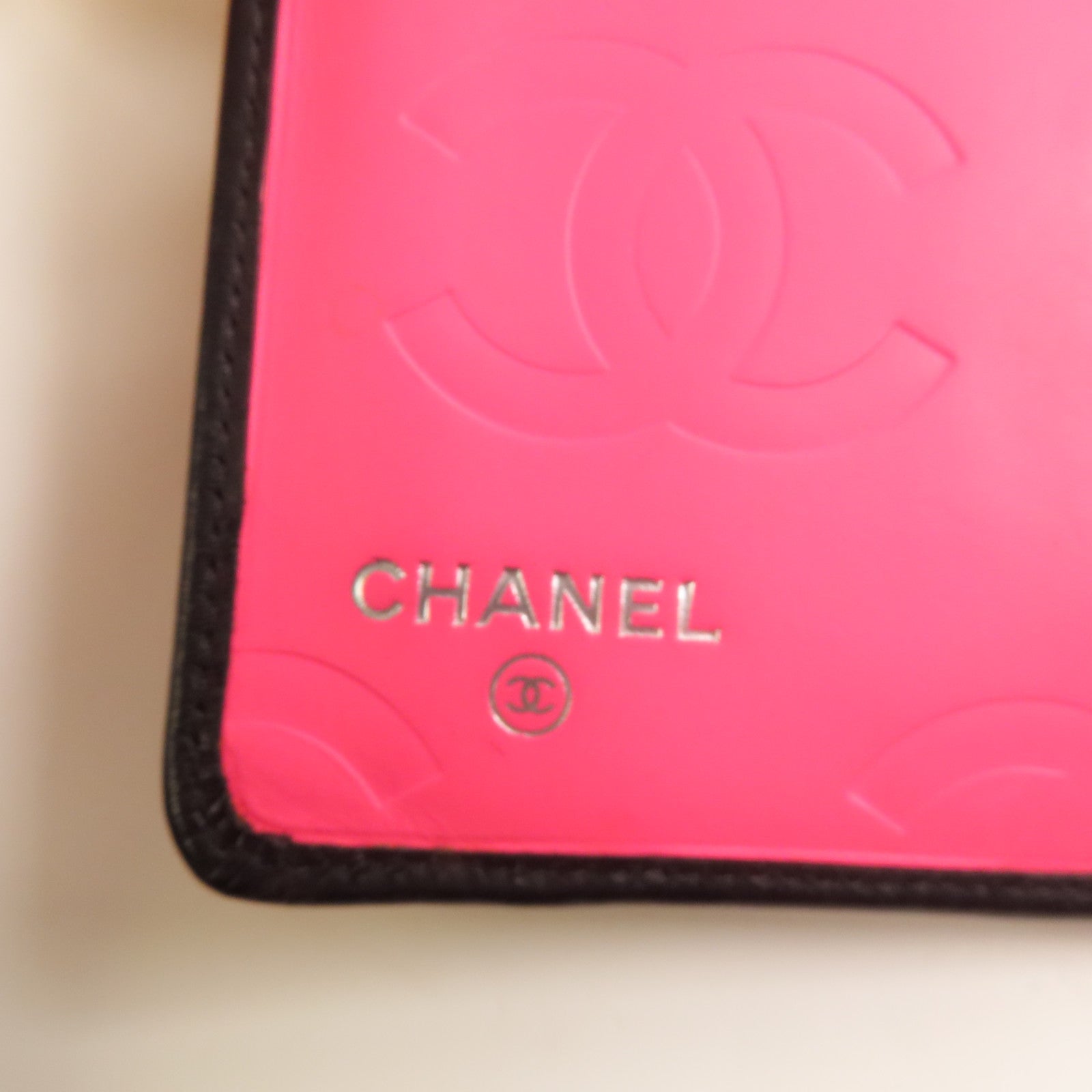 CHANEL 牛皮皮革Cambon Long Wallet銀扣長錢包
