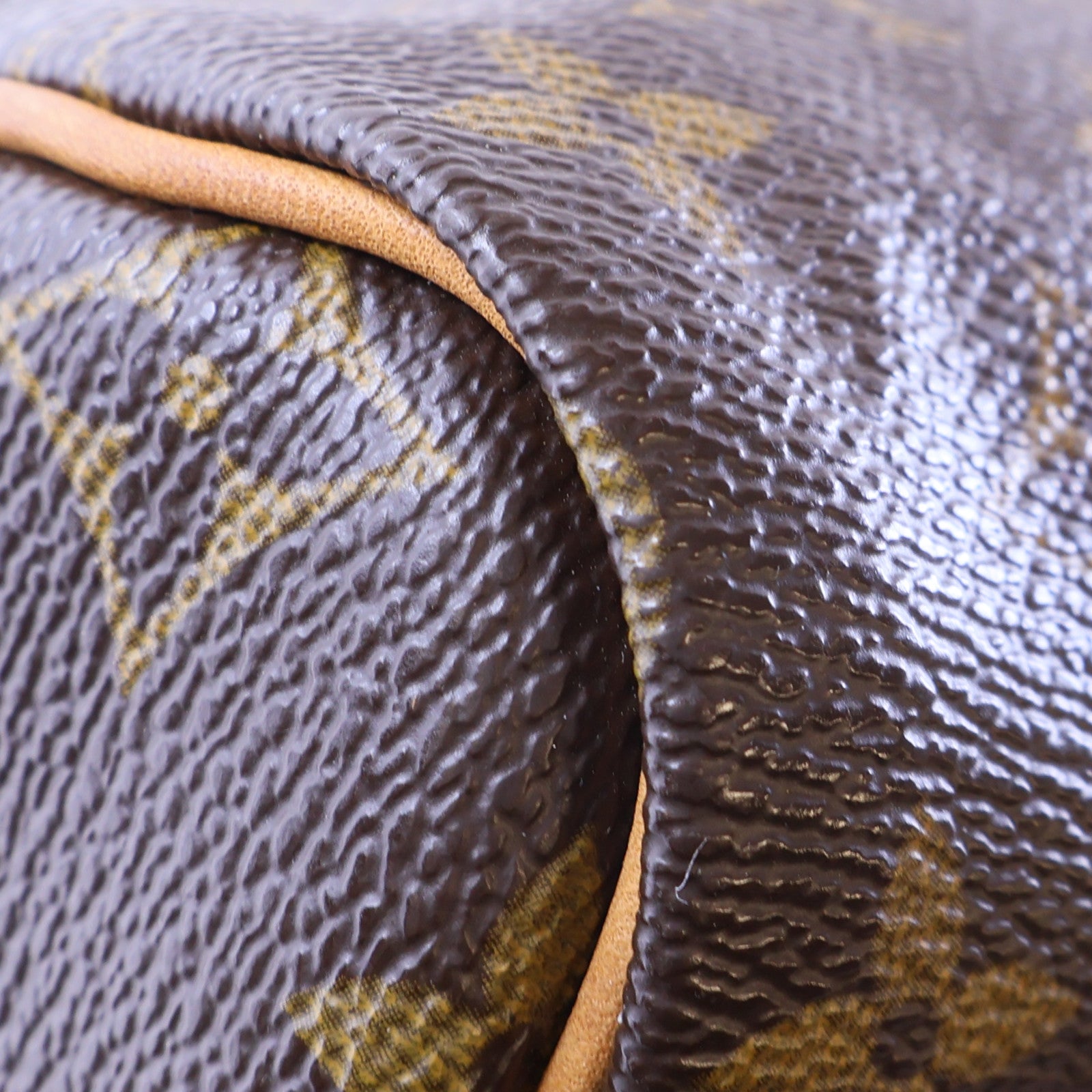 LOUIS VUITTON Monogram Speedy30金扣手挽袋棕色