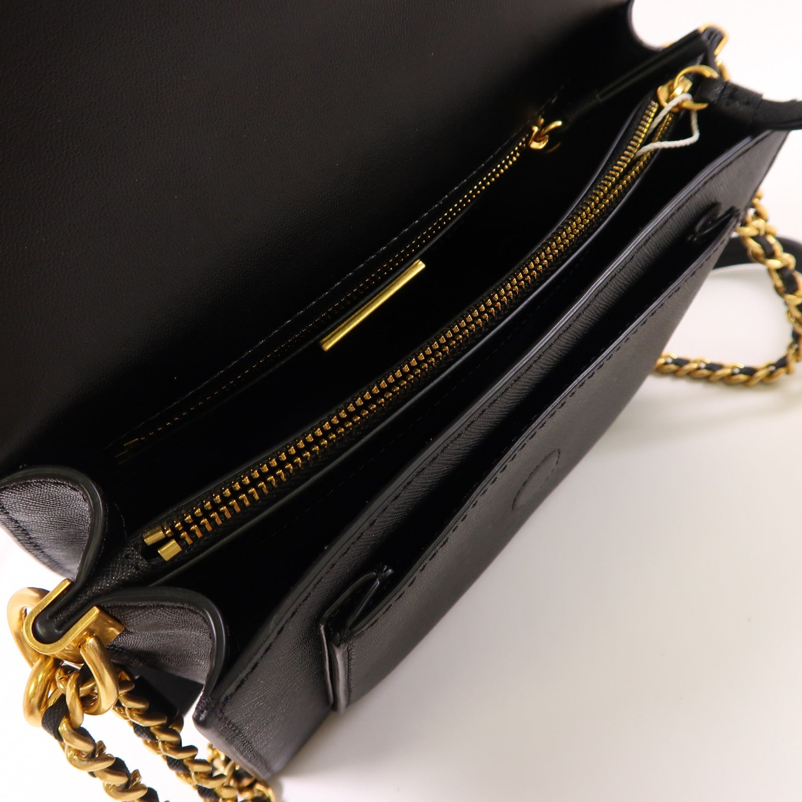 Tory Burch 皮革2 Way Bag金扣手挽肩背兩用袋