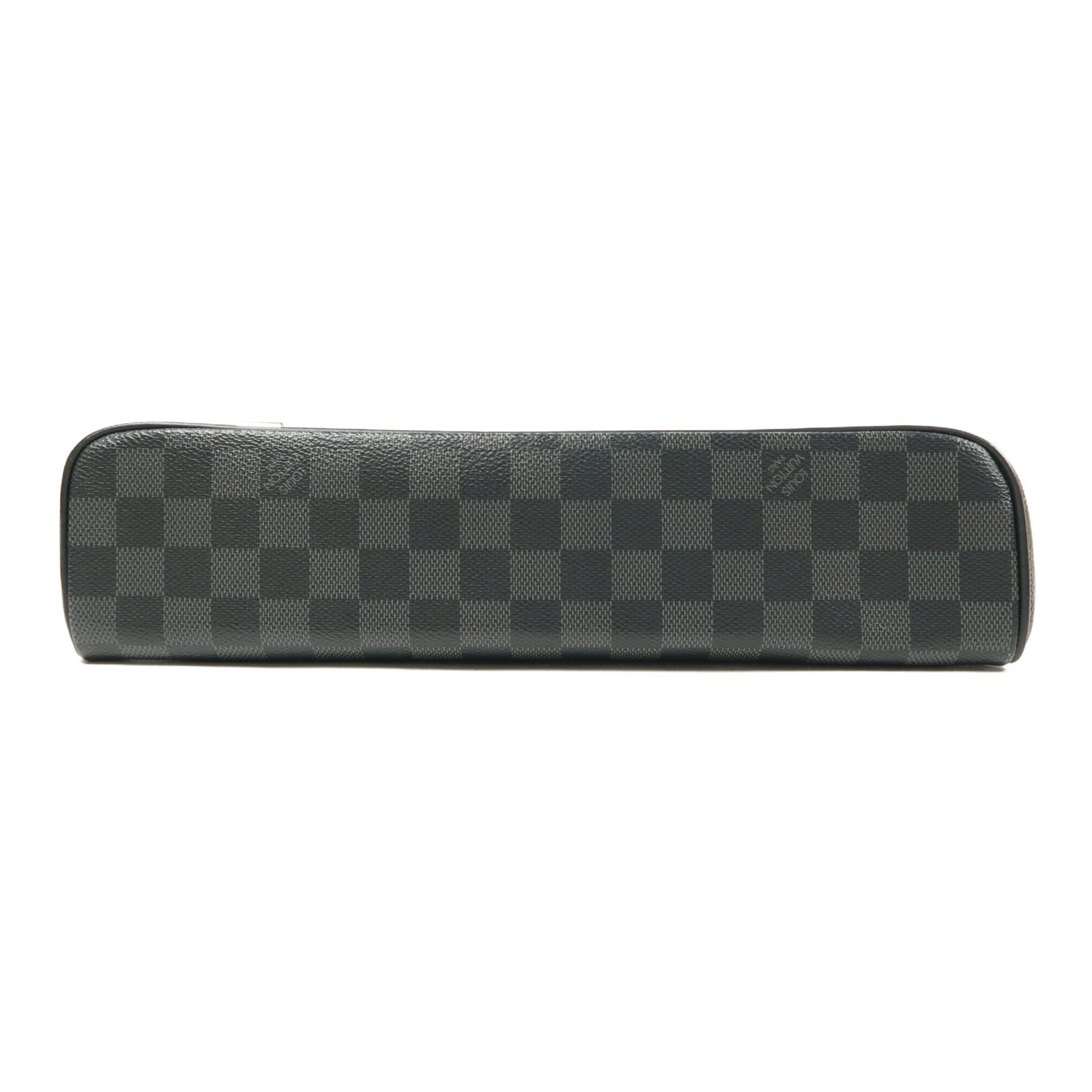LOUIS VUITTON Damier Graphite District MM銀扣肩背袋