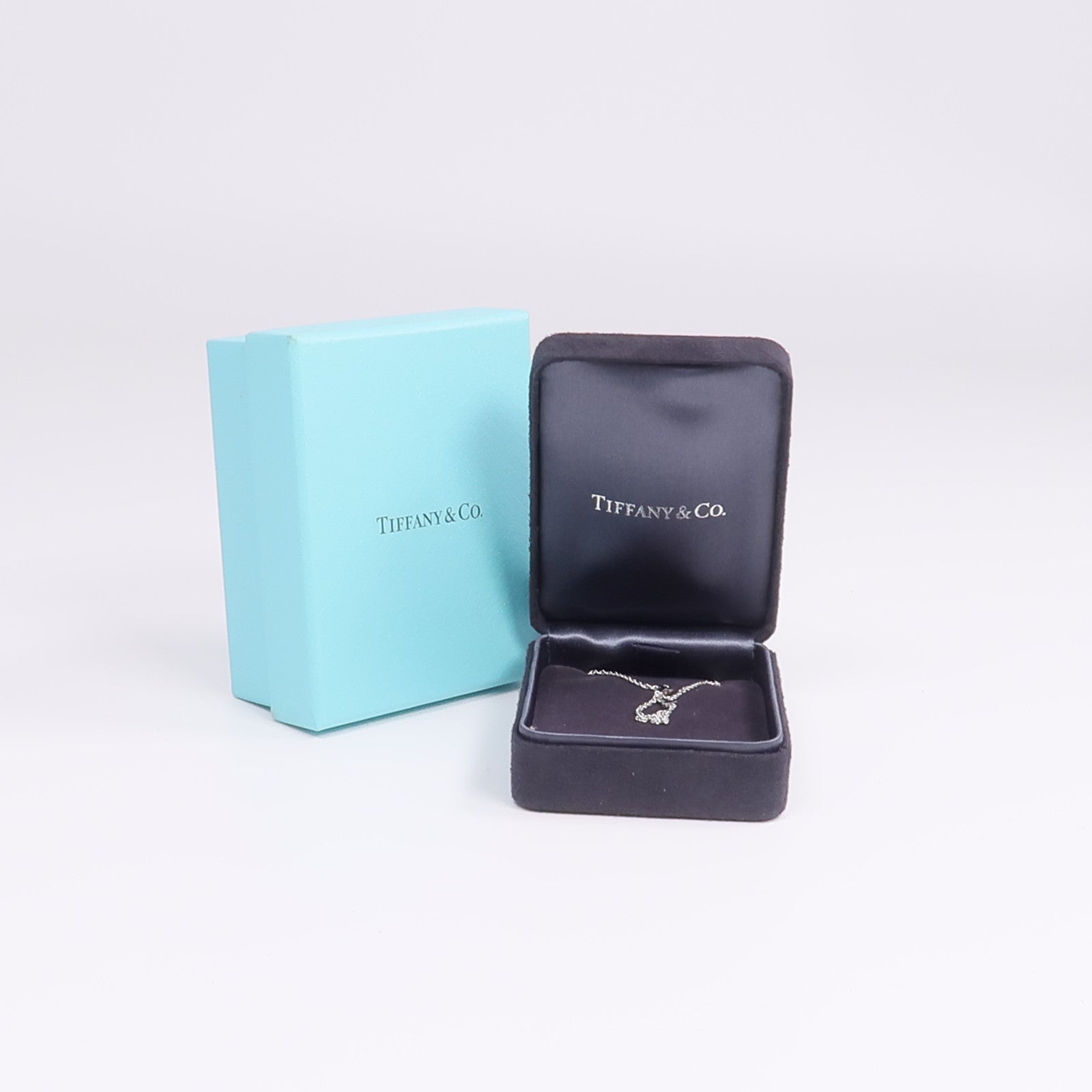 TIFFANY＆CO 18K白金T Smile Small Necklace項鍊