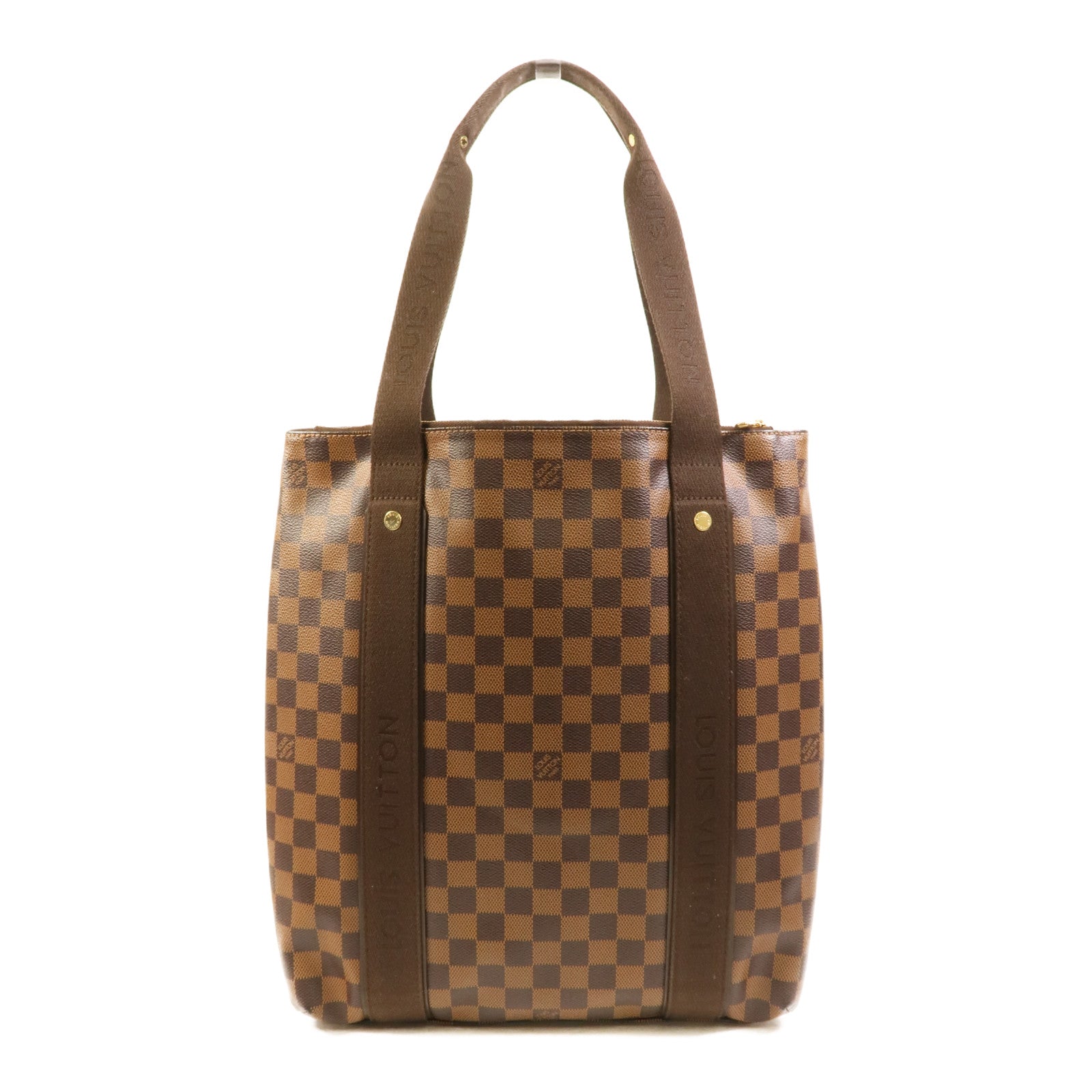 LOUIS VUITTON Damier Beaubourg金扣肩背袋棕色