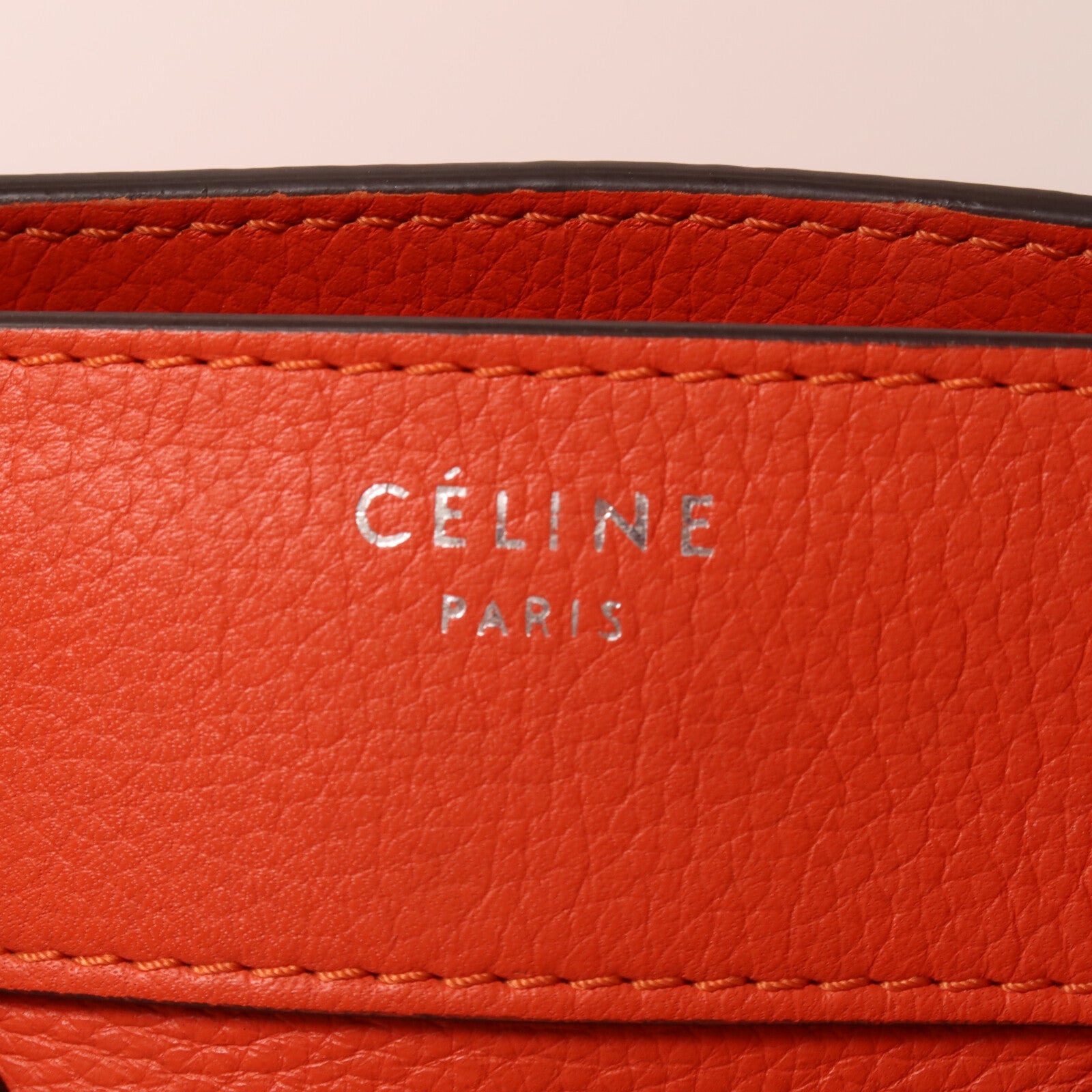 CELINE 牛皮皮革Micro Luggage手挽袋