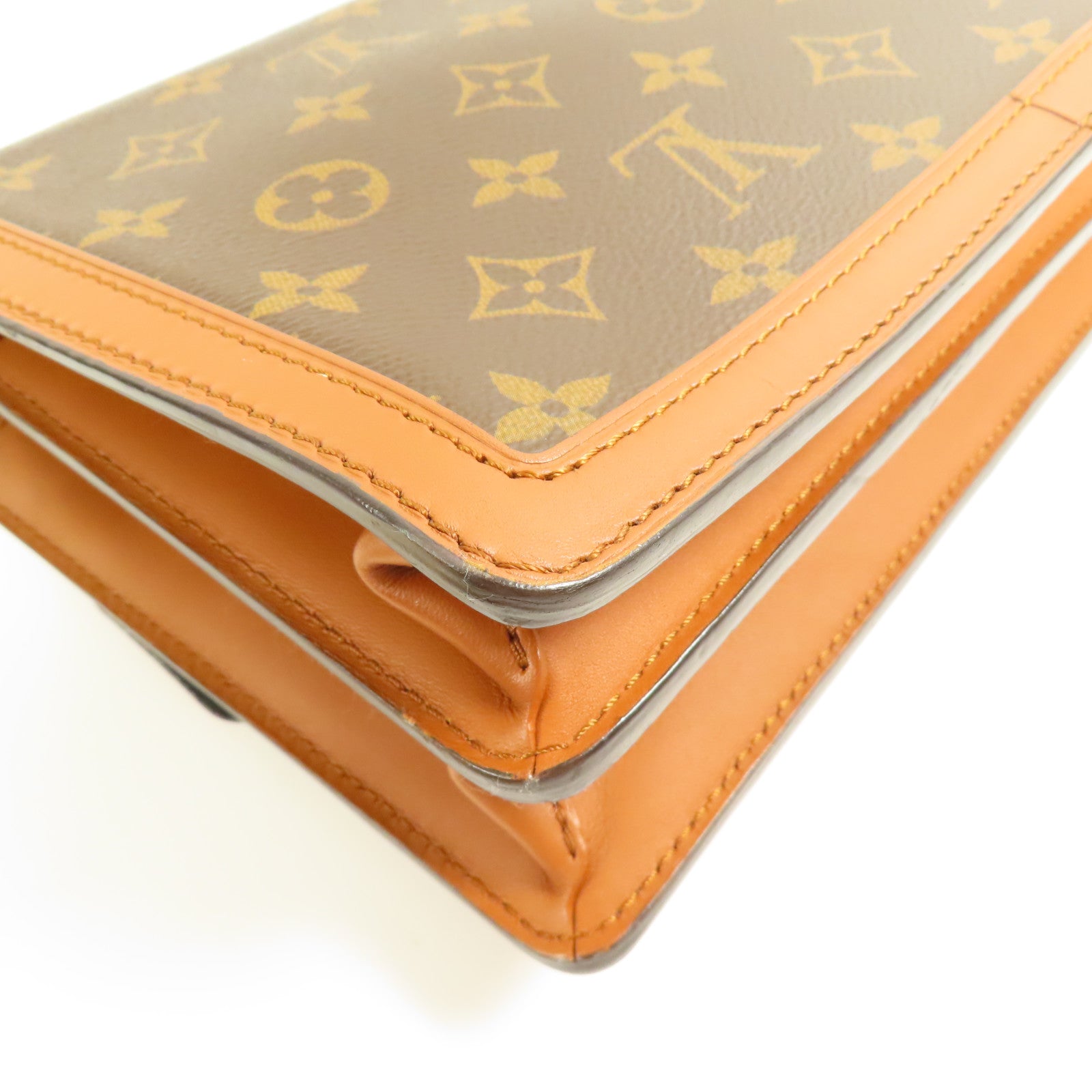 LOUIS VUITTON 【激減優惠】Monogram/Monogram Reverse Dauphine MM金扣手挽肩背兩用袋棕色