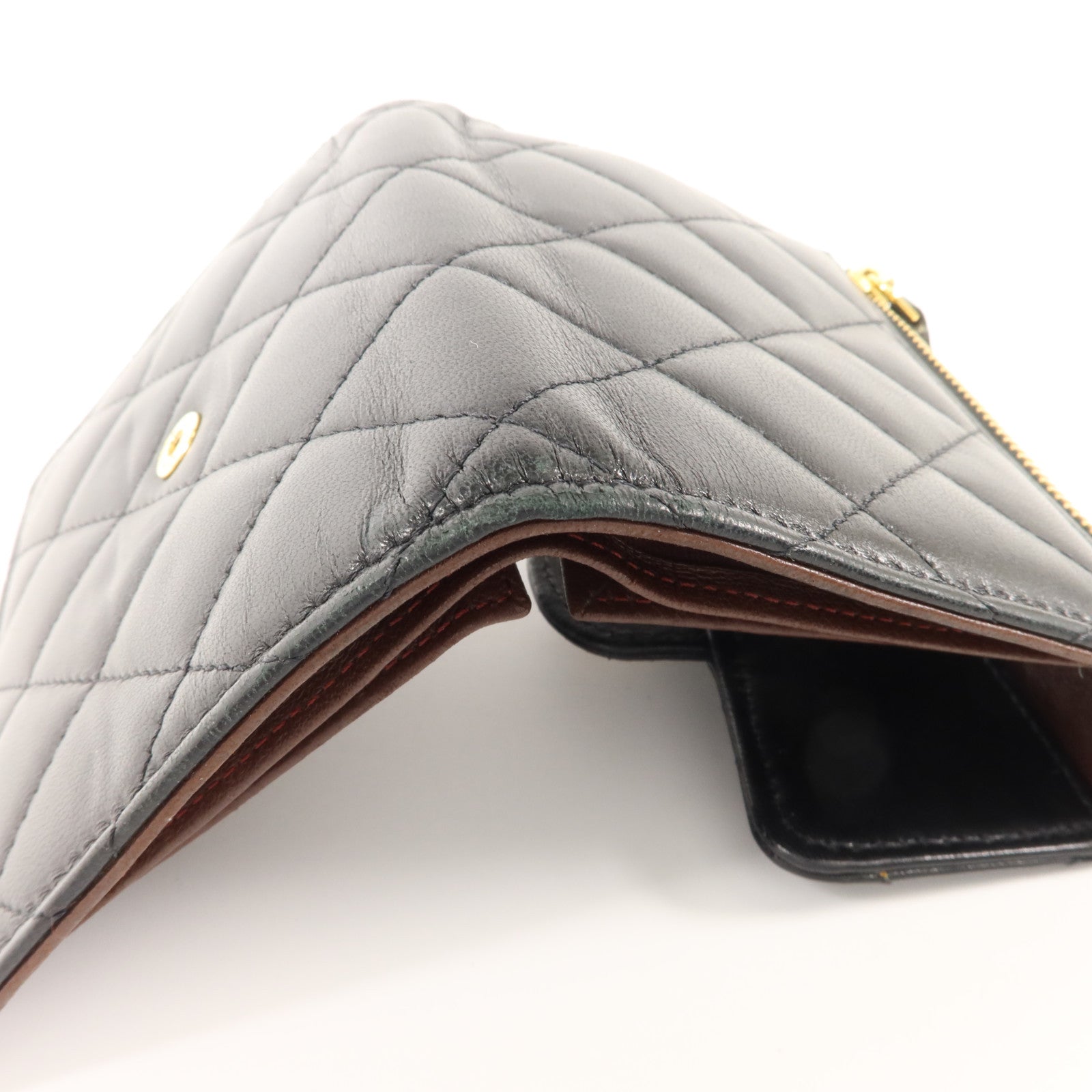 CHANEL 羊皮皮革Classic Small Flap Wallet金扣錢包