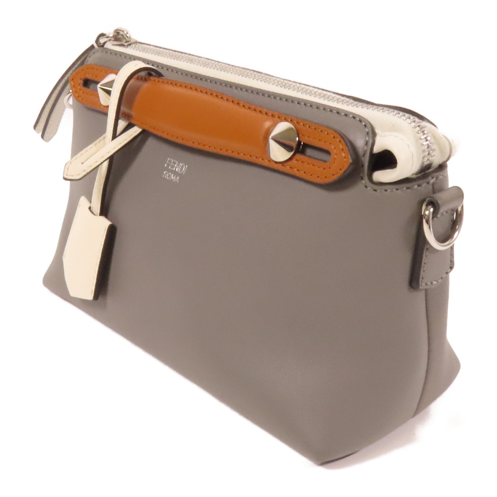 FENDI 牛皮皮革By The Way Mini銀扣手挽肩背兩用袋
