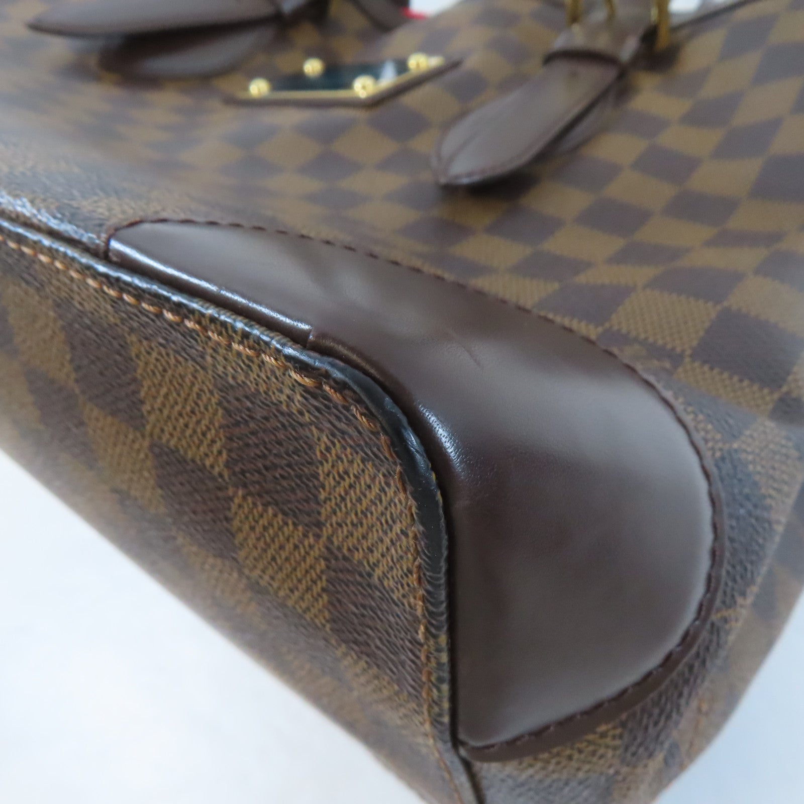 LOUIS VUITTON 【激減優惠】Damier Hampstead MM金扣手挽袋啡色