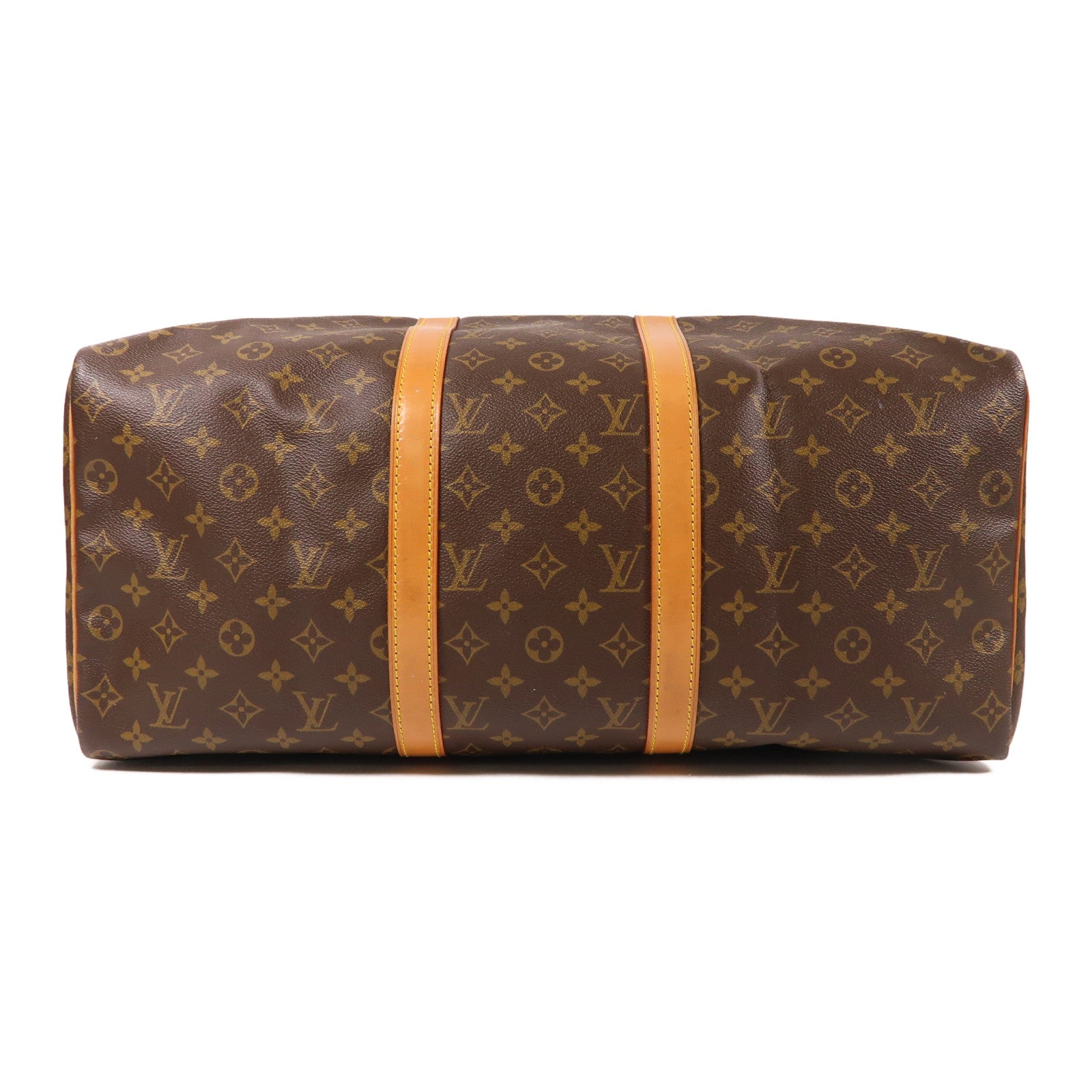 LOUIS VUITTON Monogram Keepall 50金扣波士頓包棕色