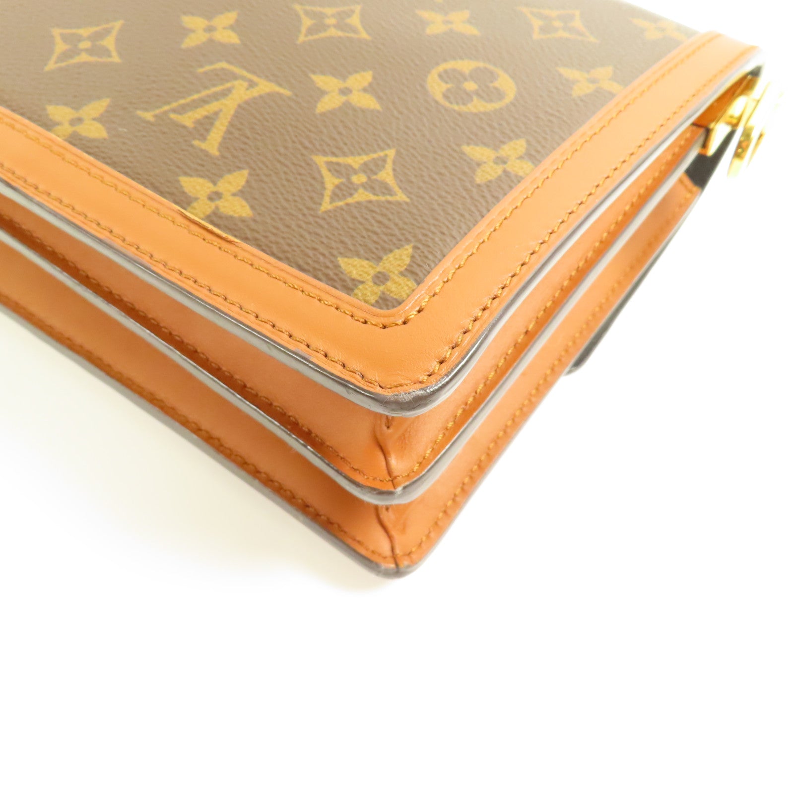 LOUIS VUITTON 【激減優惠】Monogram/Monogram Reverse Dauphine MM金扣手挽肩背兩用袋棕色