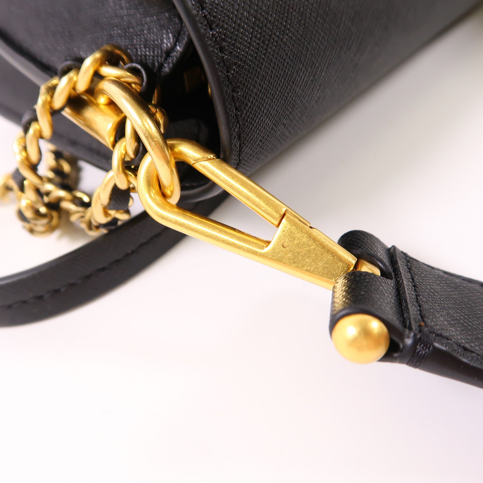 Tory Burch 皮革2 Way Bag金扣手挽肩背兩用袋