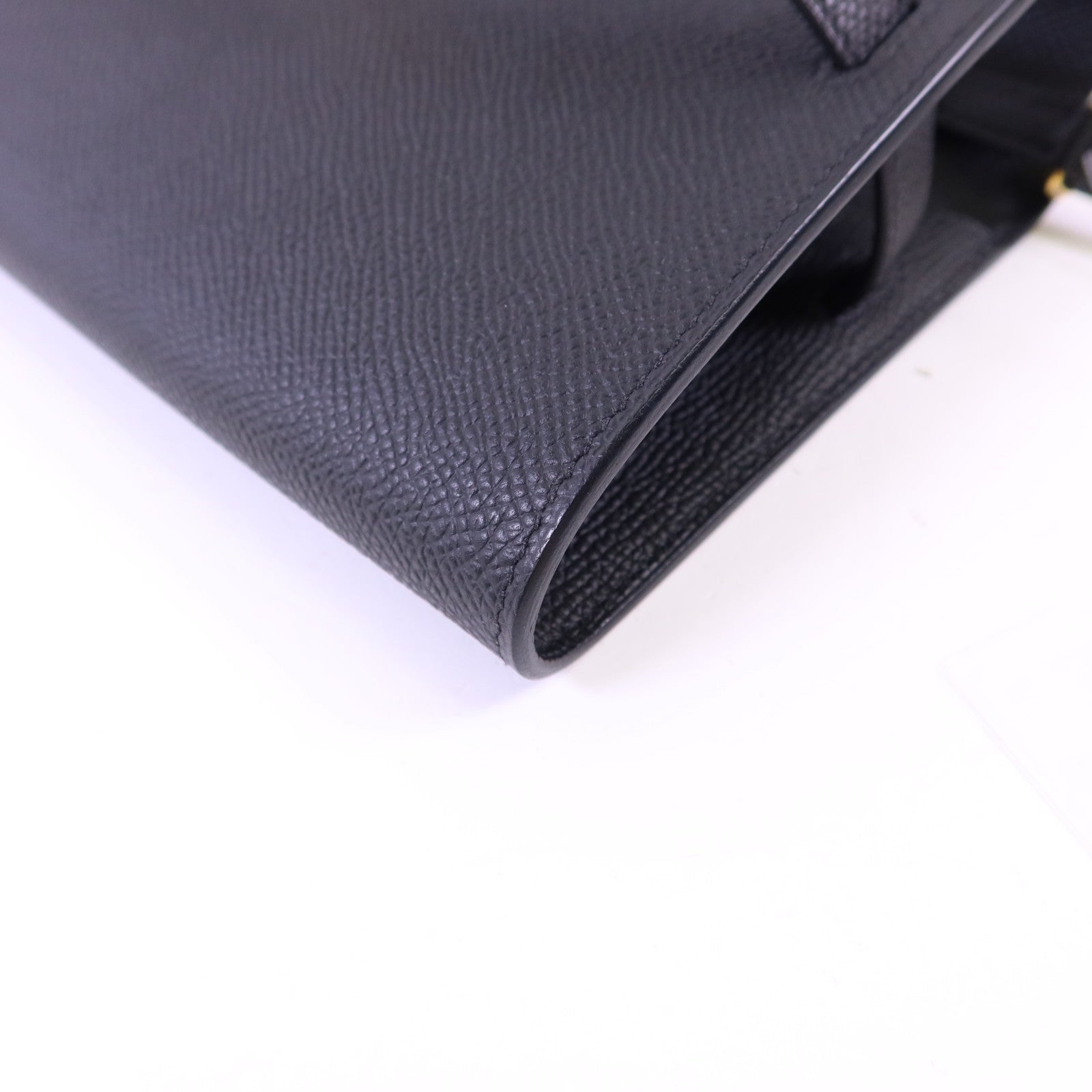 HERMES Epsom皮革Kelly To Go金扣肩背袋Noir