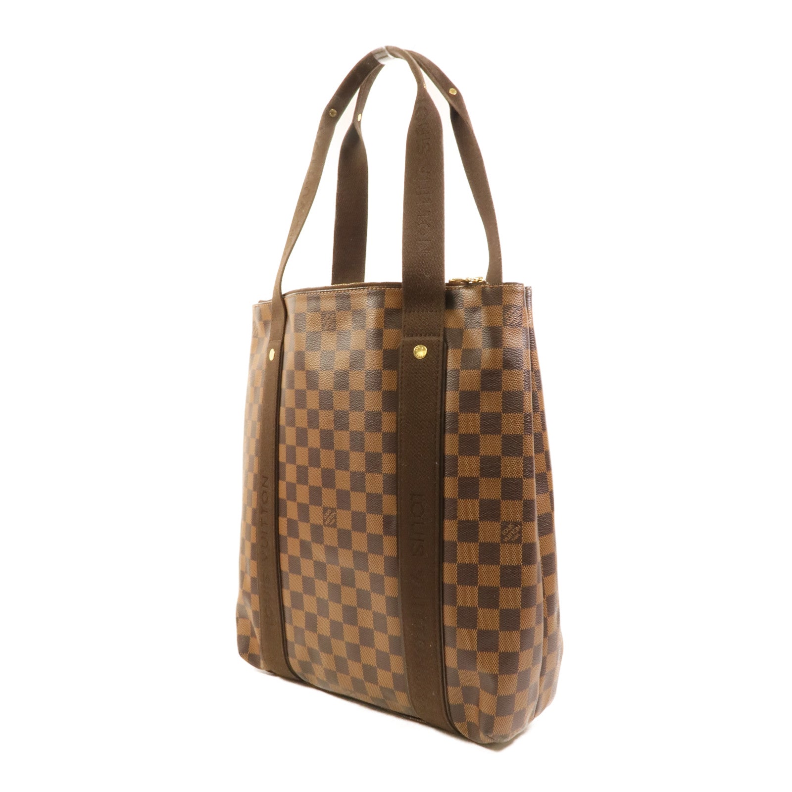 LOUIS VUITTON Damier Beaubourg金扣肩背袋棕色