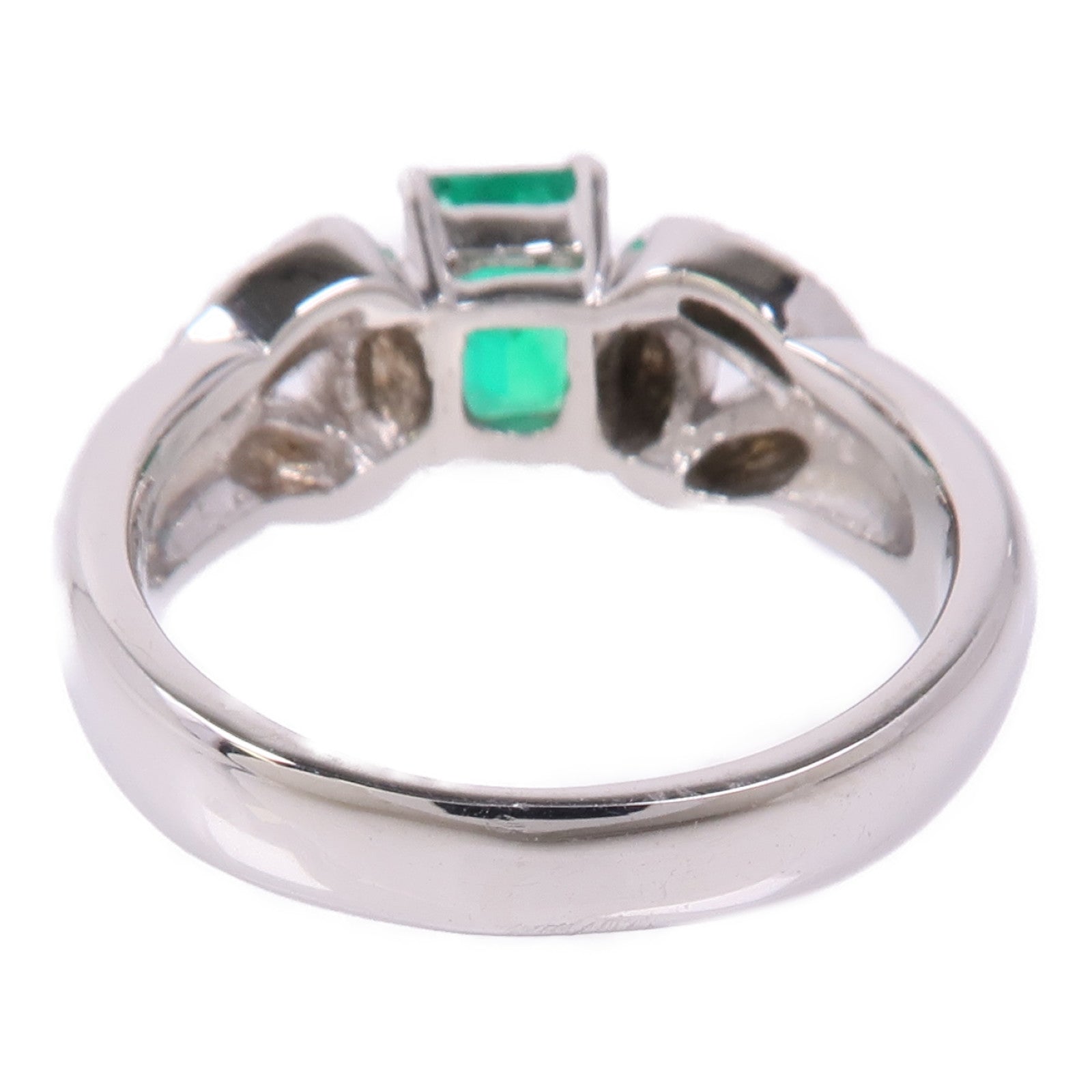 JEWELRY PT900鉑金Emerald/Diamond Ring綠寶石/鑽石戒指US#5.25