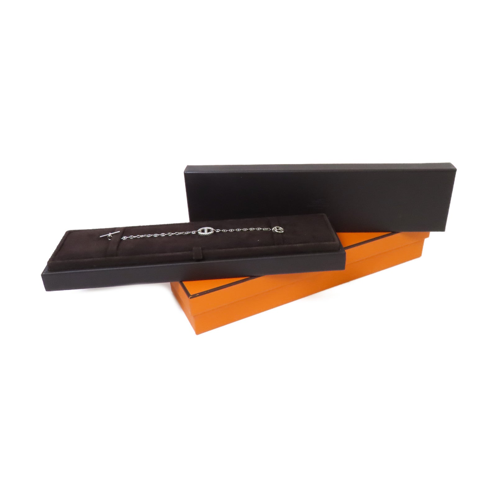 HERMES 18K白金/鑽石Farandole Diamond Bracelet銀扣手鏈