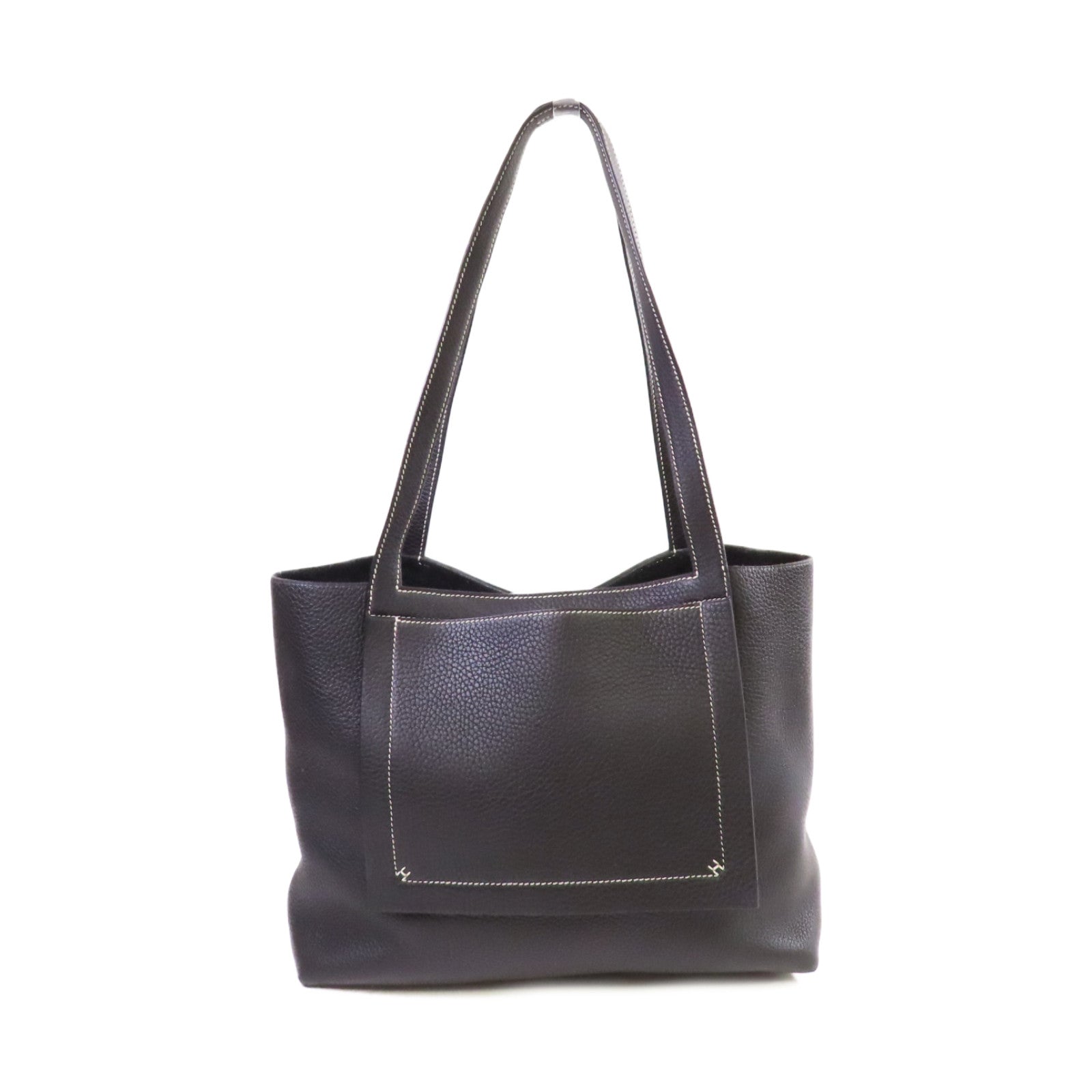 HERMES 【激減優惠】Clemence皮革Cabasellier 31 Shoulder Bag肩背袋黑色