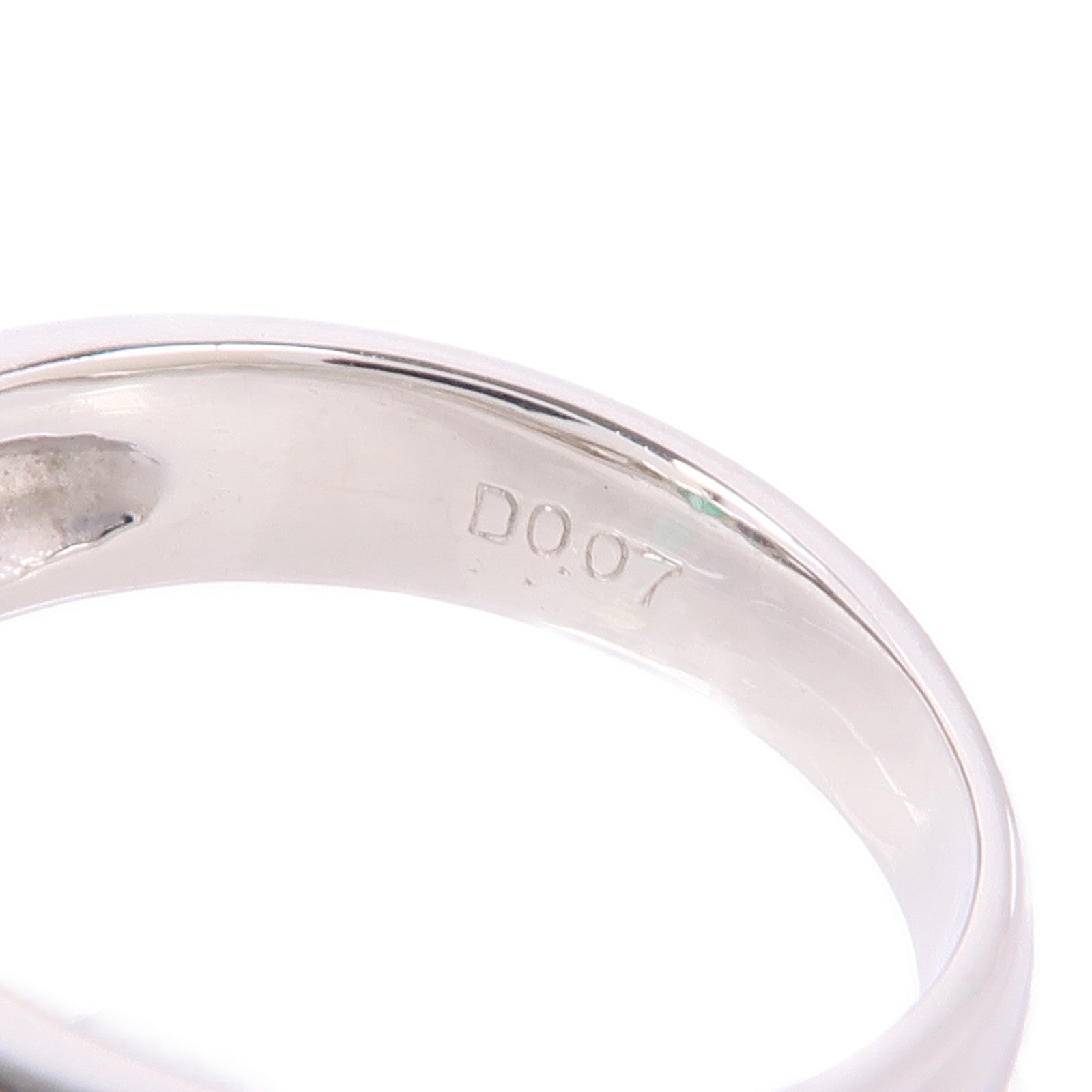 JEWELRY 【激減優惠】PT900鉑金Emerald/Diamond Ring綠寶石/鑽石戒指US#5.25