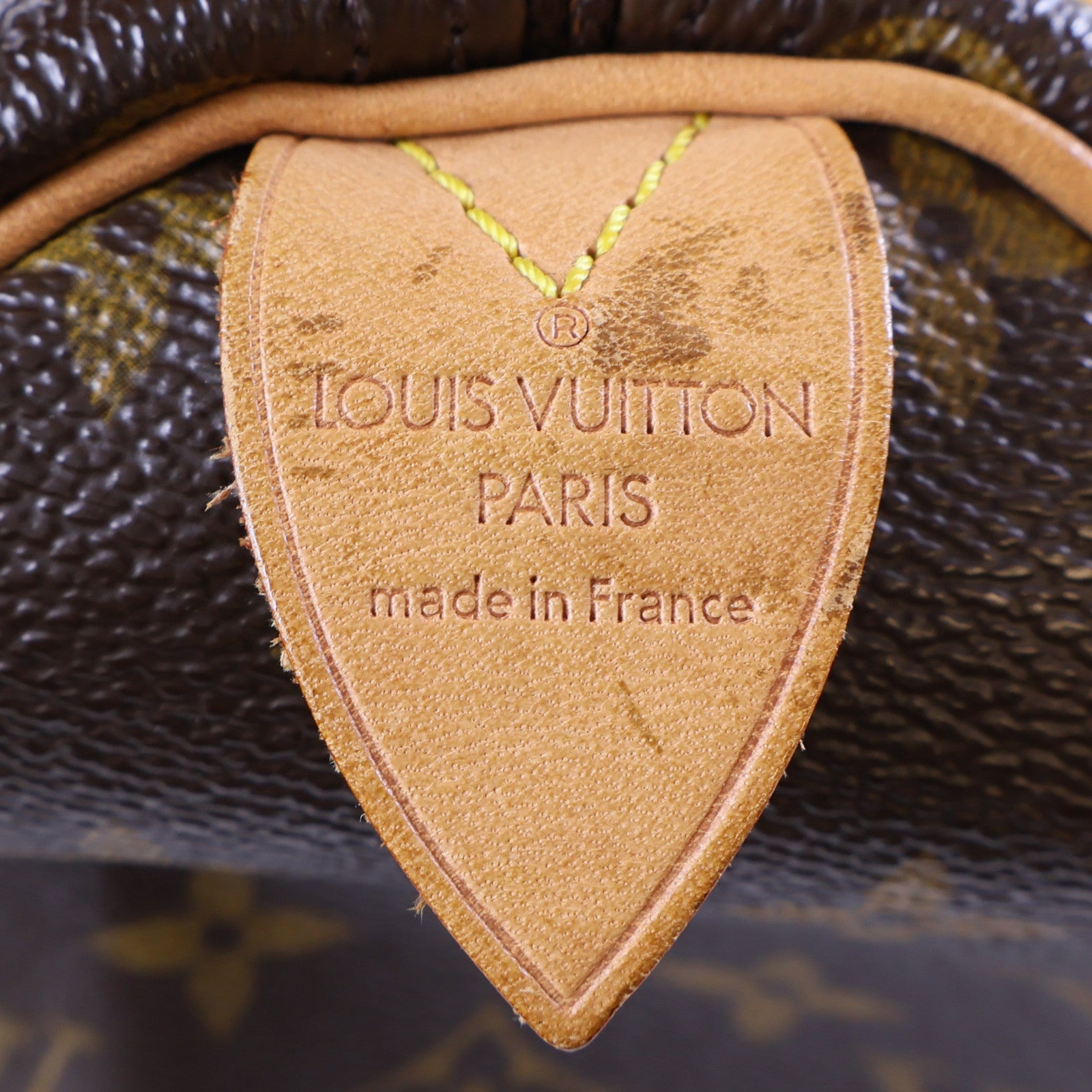 LOUIS VUITTON Monogram Speedy30金扣手挽袋棕色