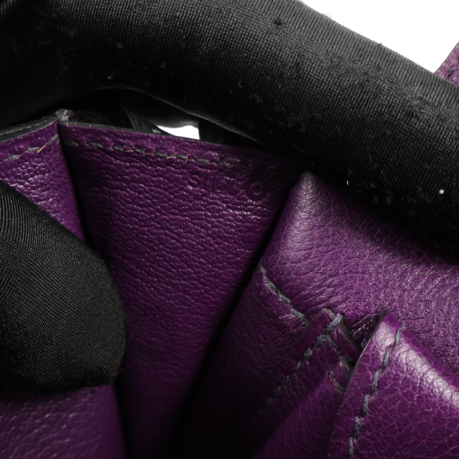 HERMES Evercolor皮革Faco肩背袋Black/Anemone