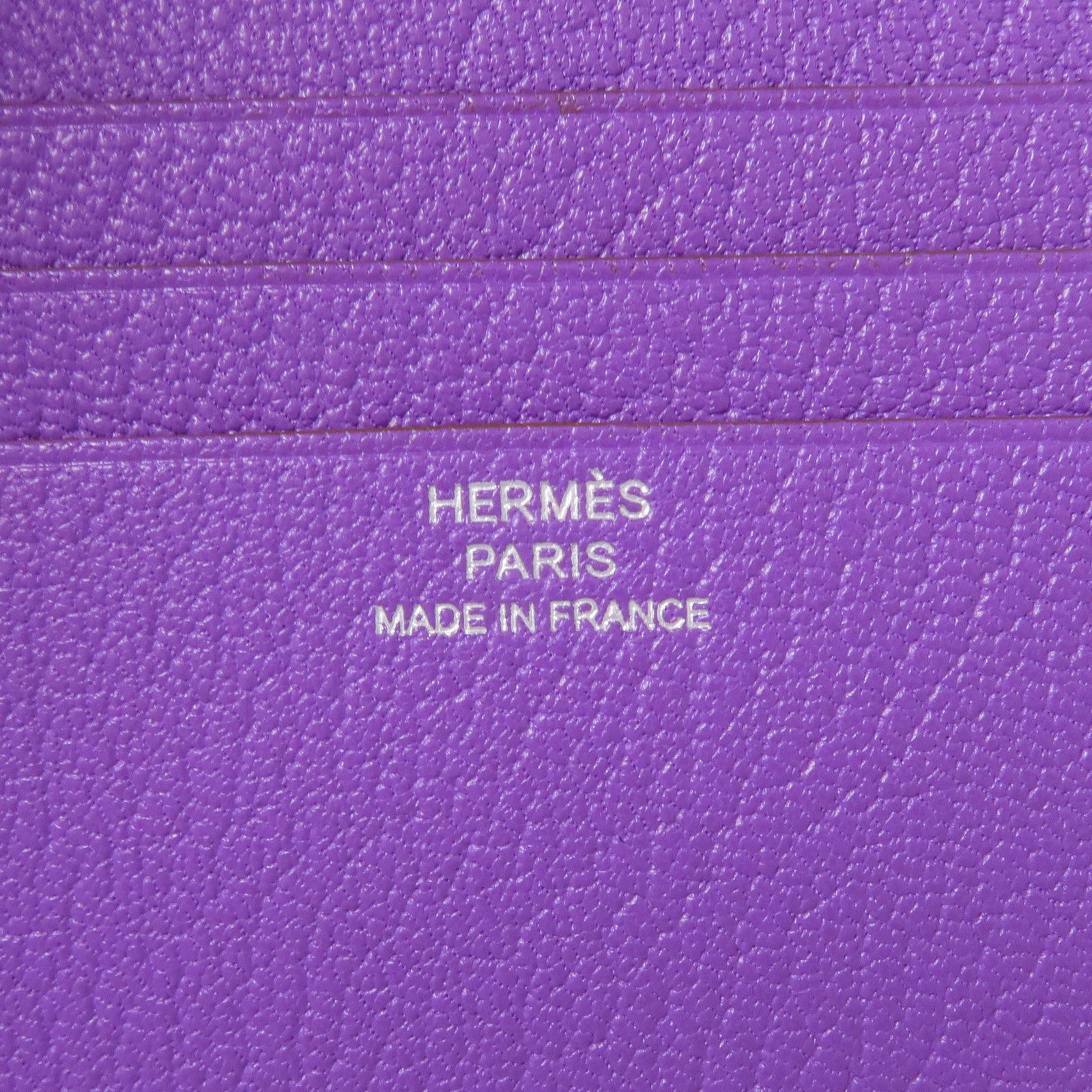 HERMES Chevre皮革Bearn Recto Verso銀扣錢包