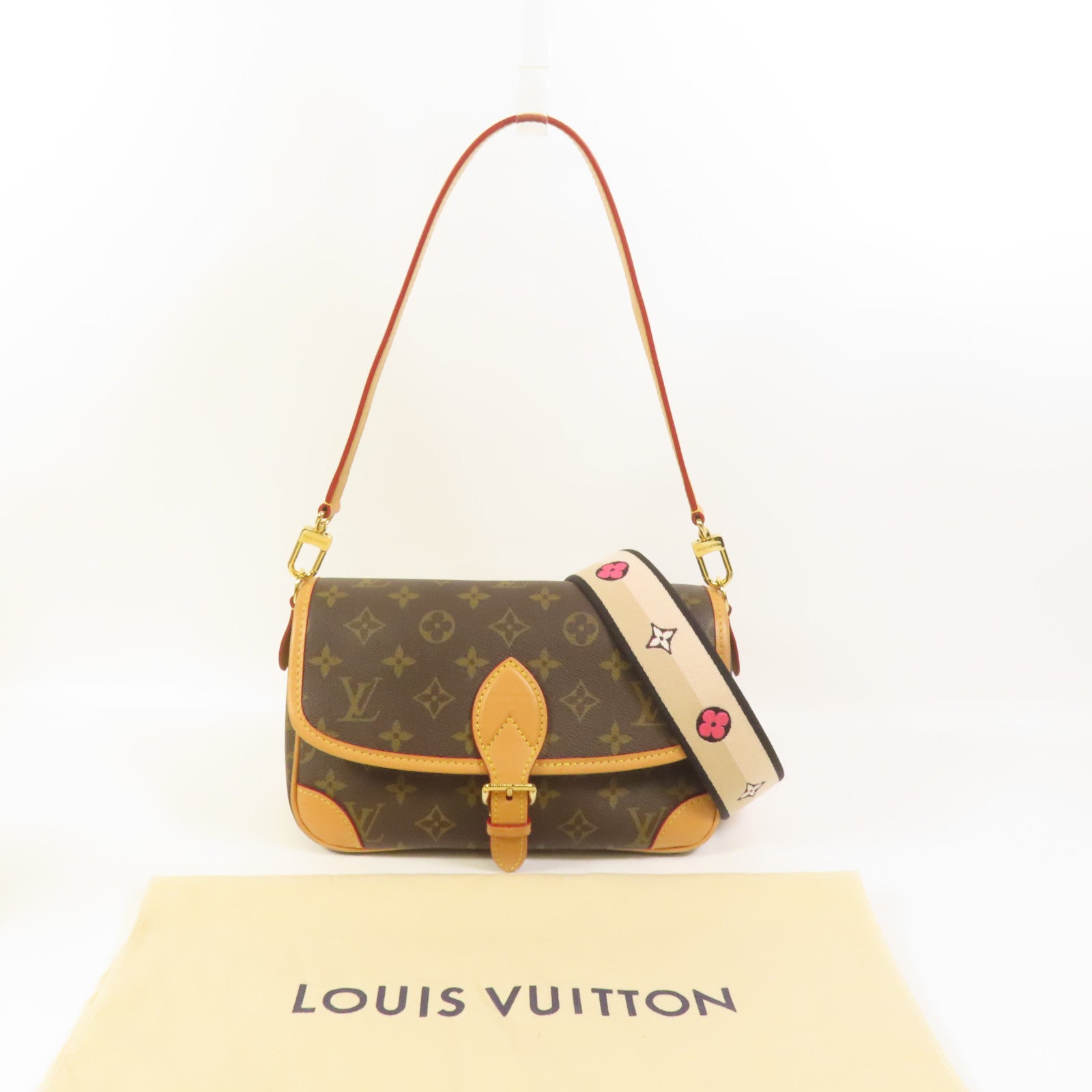 LOUIS VUITTON Monogram Diane金扣手挽肩背兩用袋
