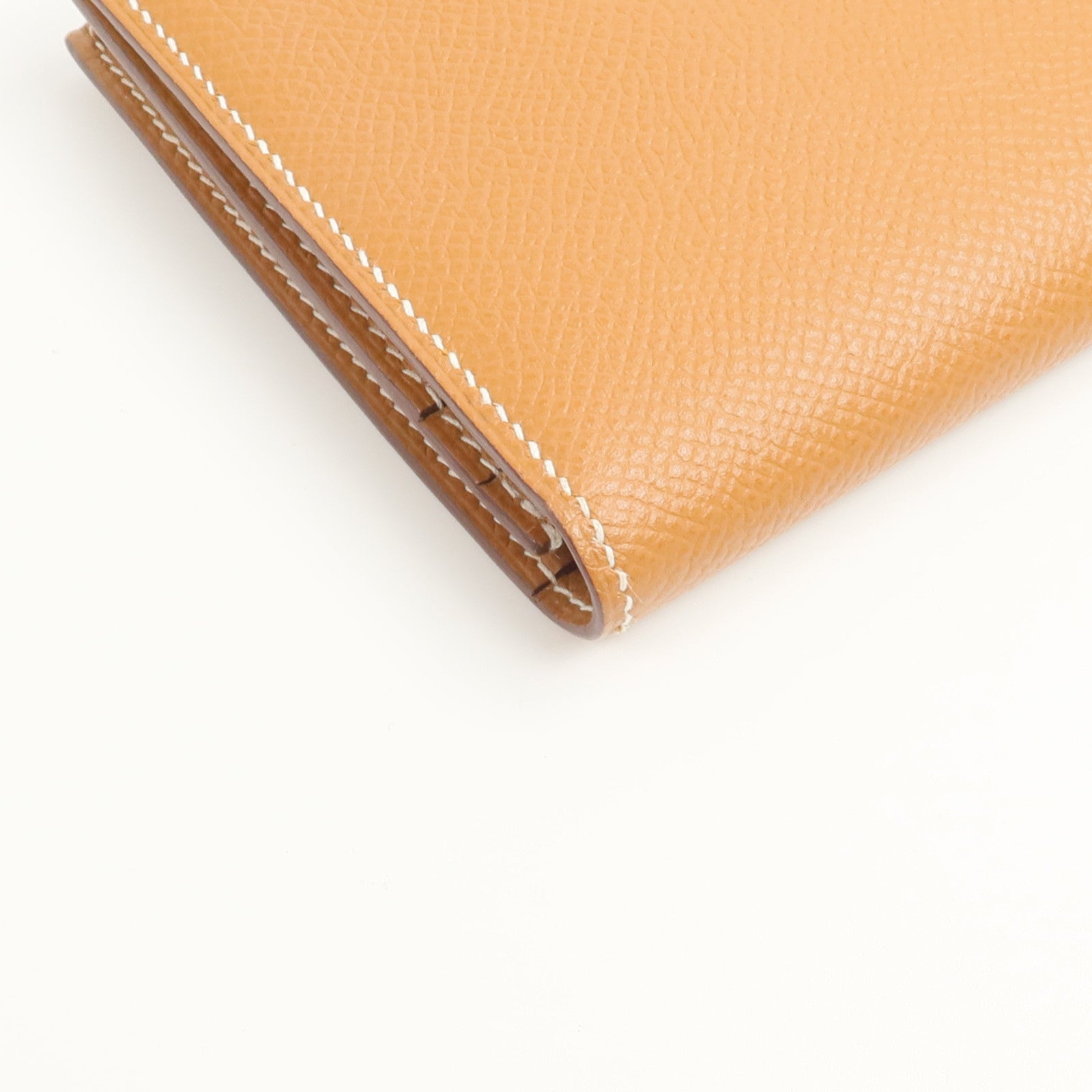 HERMES Epsom皮革Bearn W Snap Wallet長錢包Gold