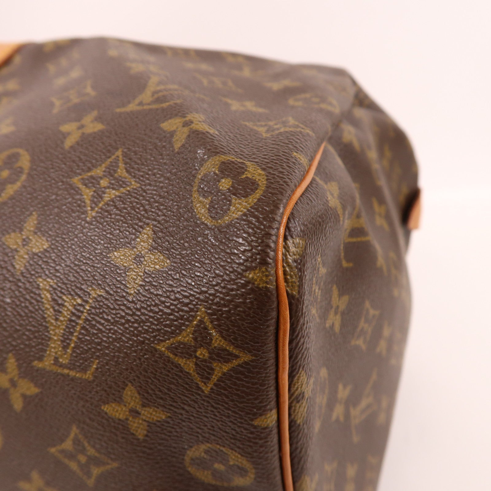 LOUIS VUITTON Monogram Keepall 50金扣波士頓包棕色