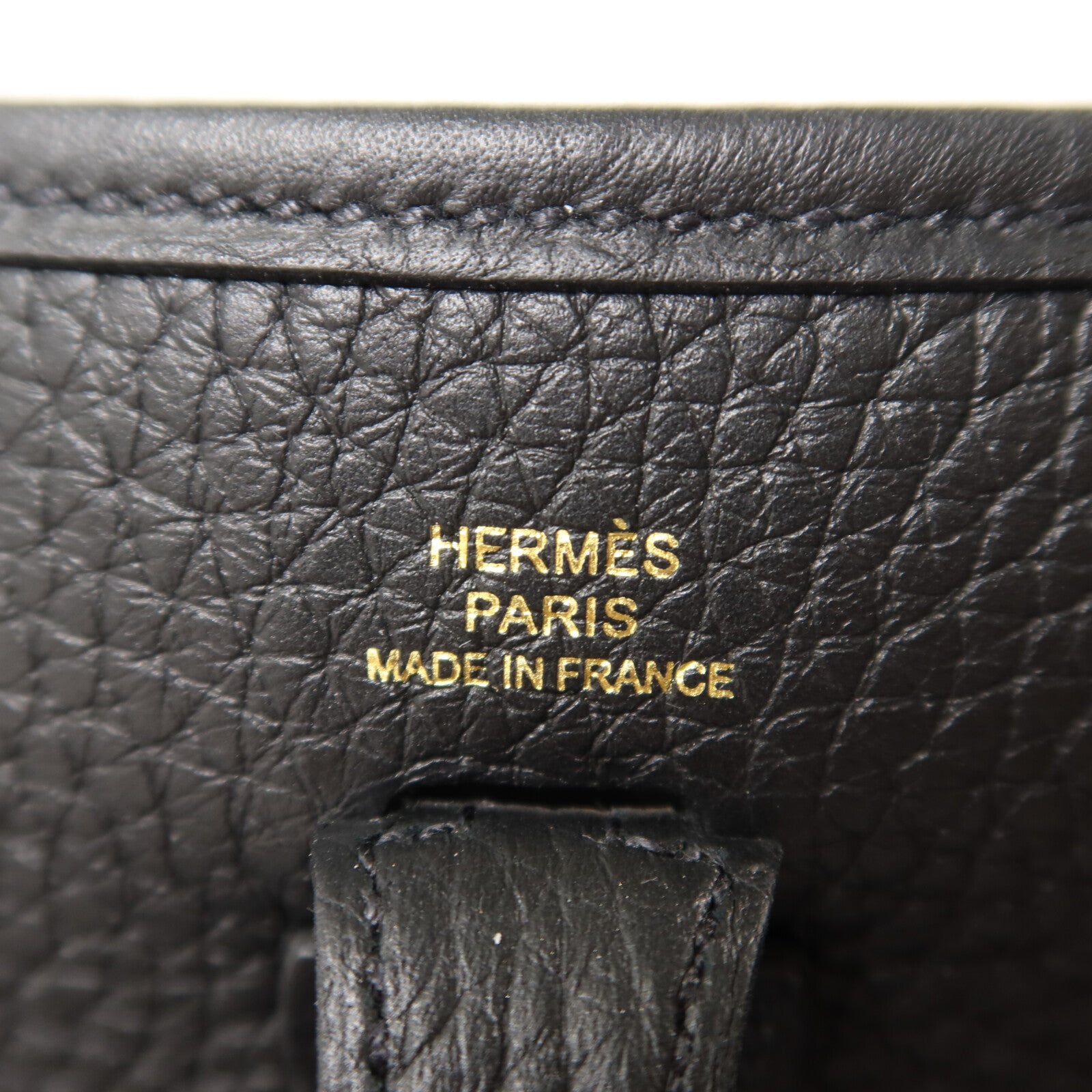 HERMES Clemence皮革Evelyne TPM肩背袋Noir