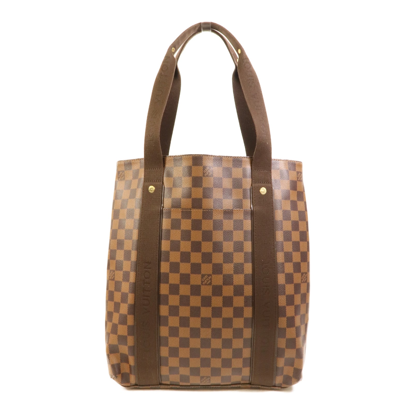 LOUIS VUITTON Damier Beaubourg金扣肩背袋棕色