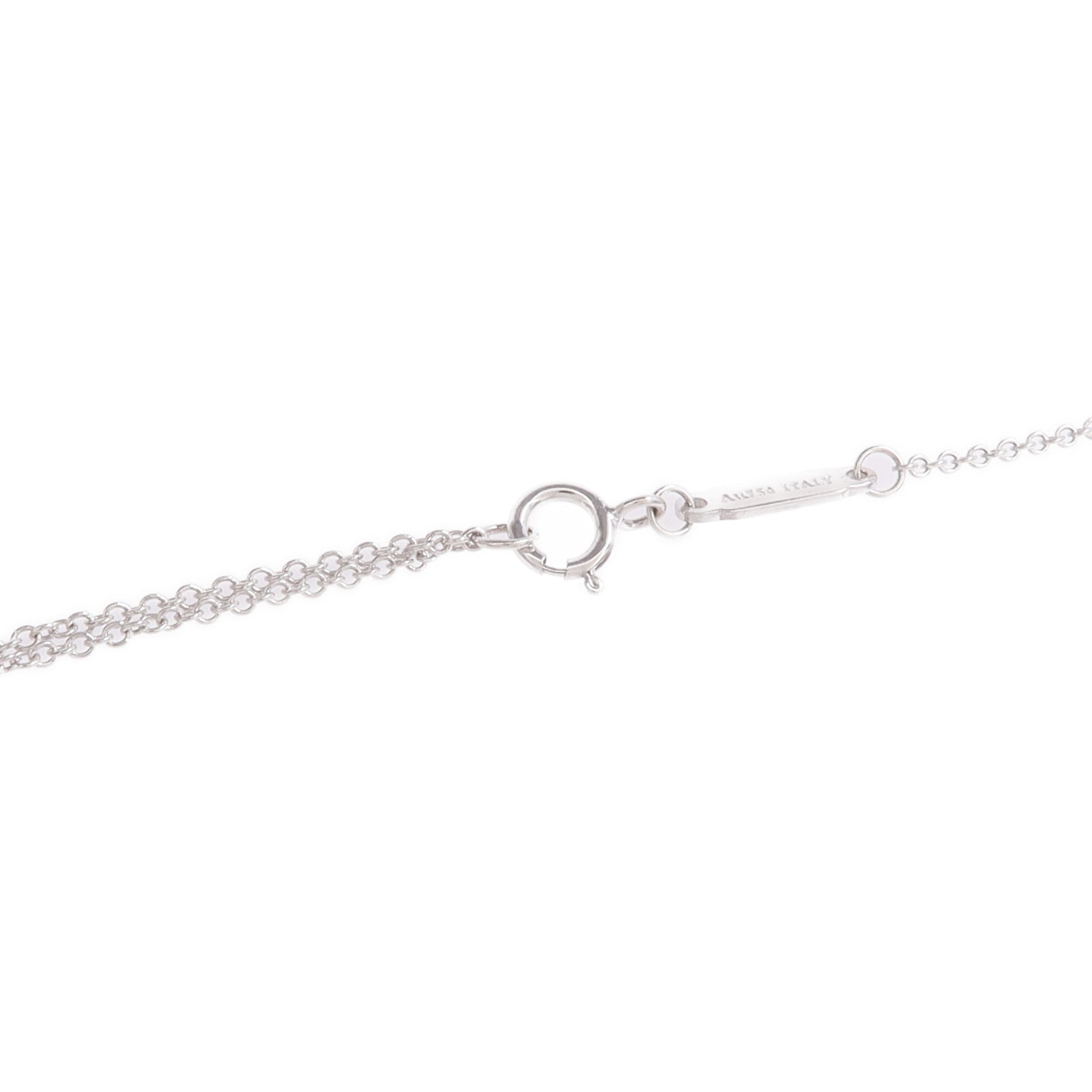 TIFFANY＆CO 18K白金T Smile Small Necklace項鍊