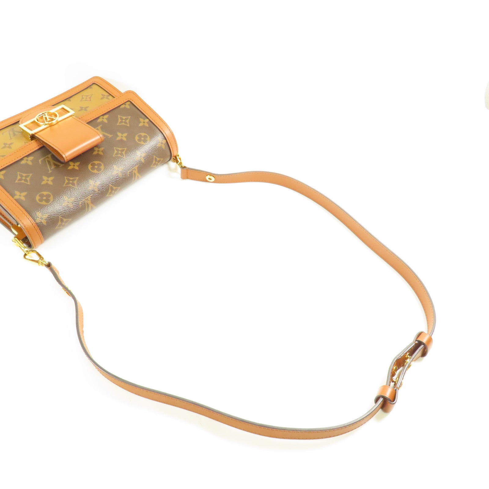 LOUIS VUITTON 【激減優惠】Monogram/Monogram Reverse Dauphine MM金扣手挽肩背兩用袋棕色