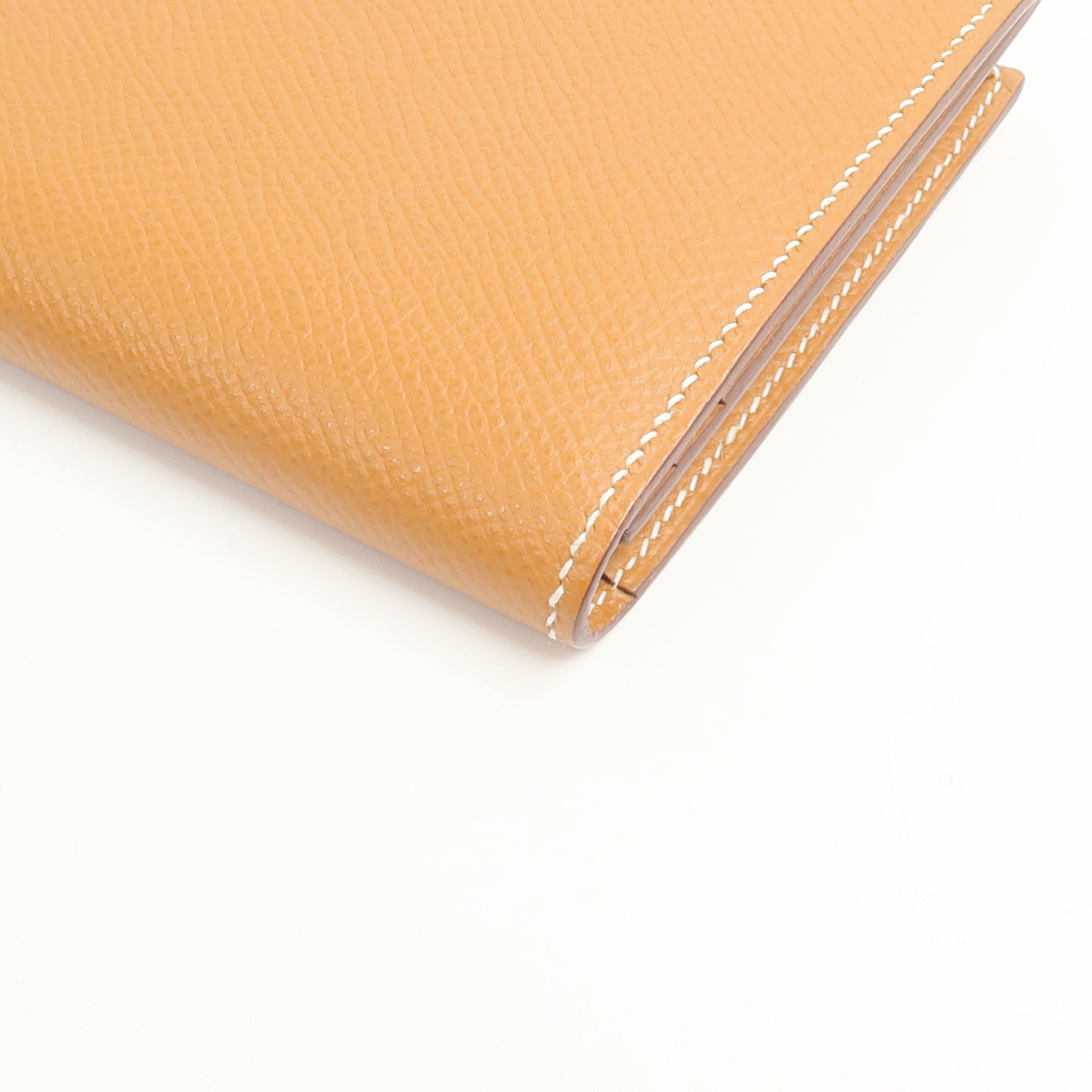 HERMES Epsom皮革Bearn W Snap Wallet長錢包Gold