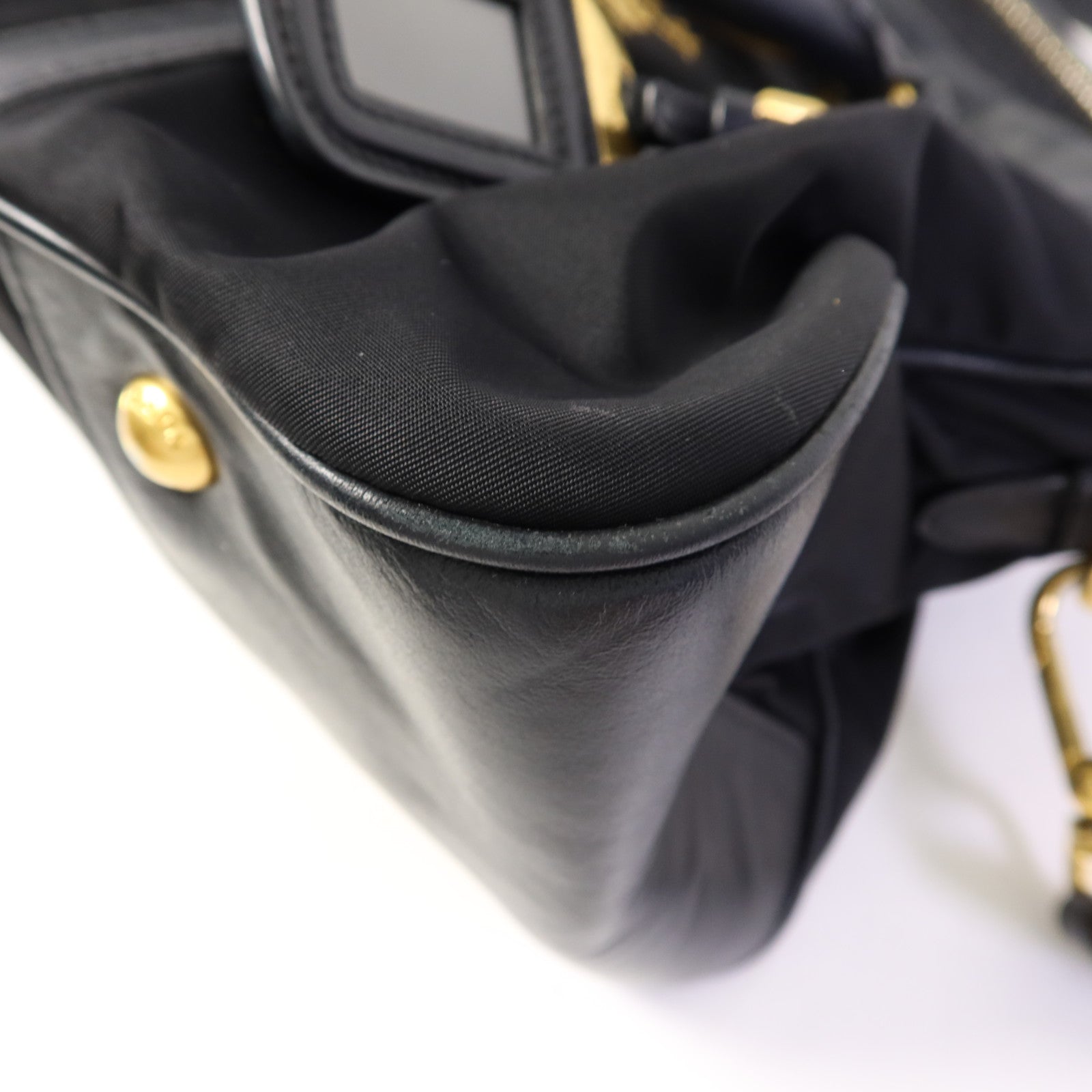 PRADA 尼龍2Way Shoulder Bag金扣手挽肩背兩用袋