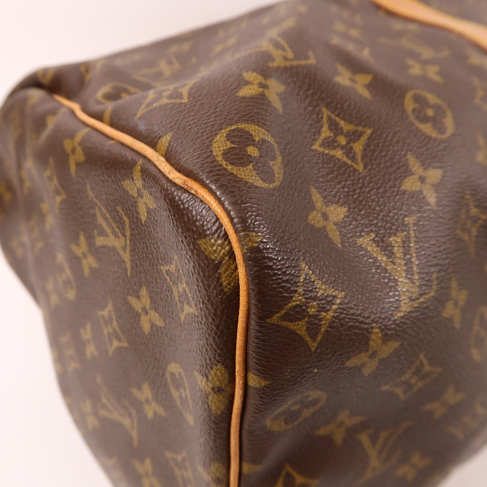 LOUIS VUITTON Monogram Keepall 50金扣波士頓包棕色