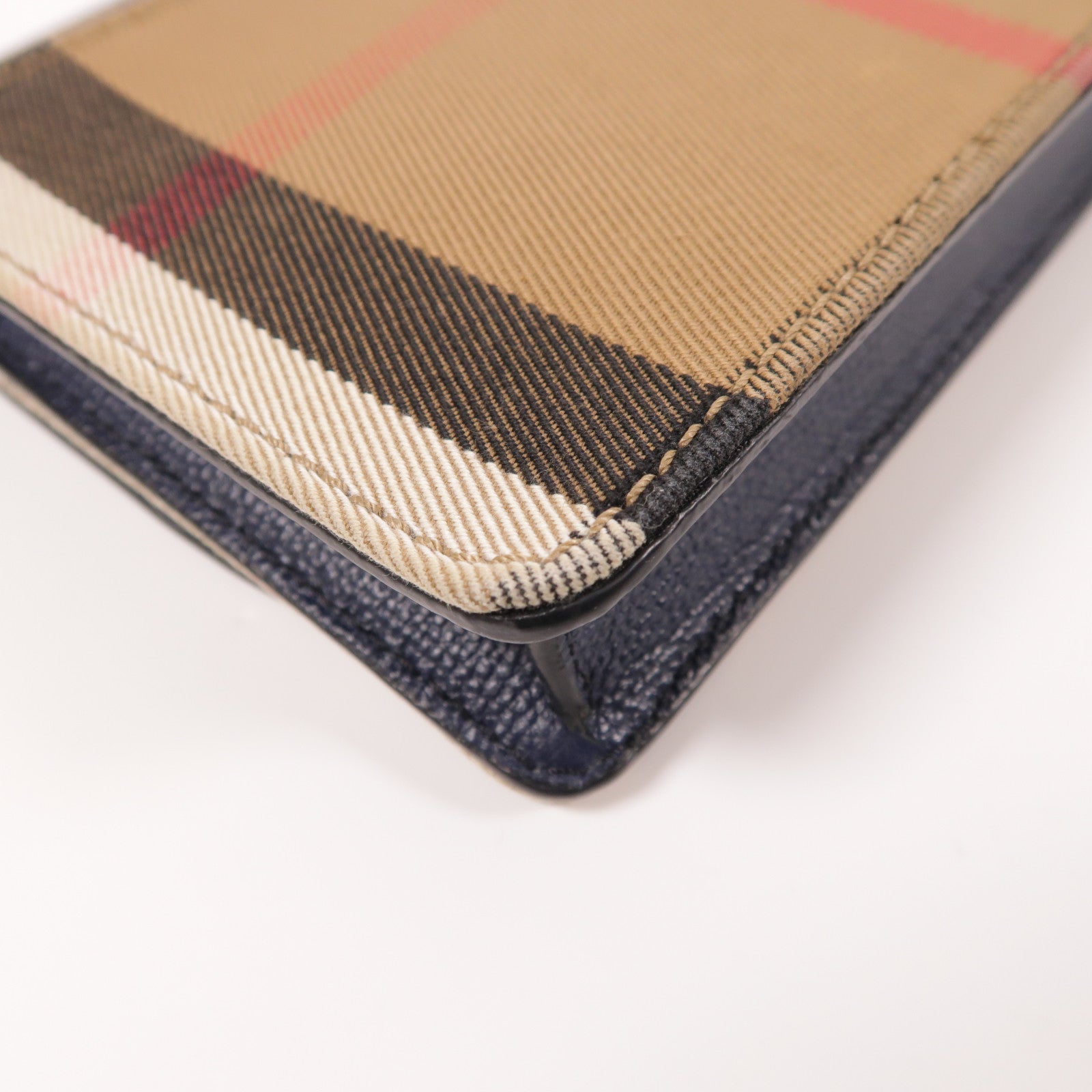 BURBERRY 牛皮皮革/帆布Shoulder Bag金扣肩背袋