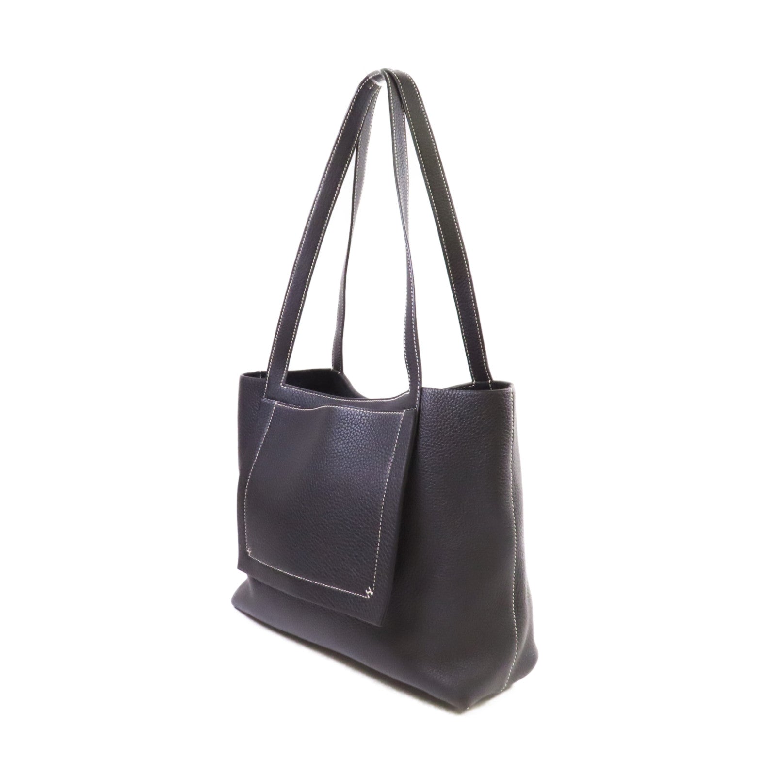 HERMES 【激減優惠】Clemence皮革Cabasellier 31 Shoulder Bag肩背袋黑色