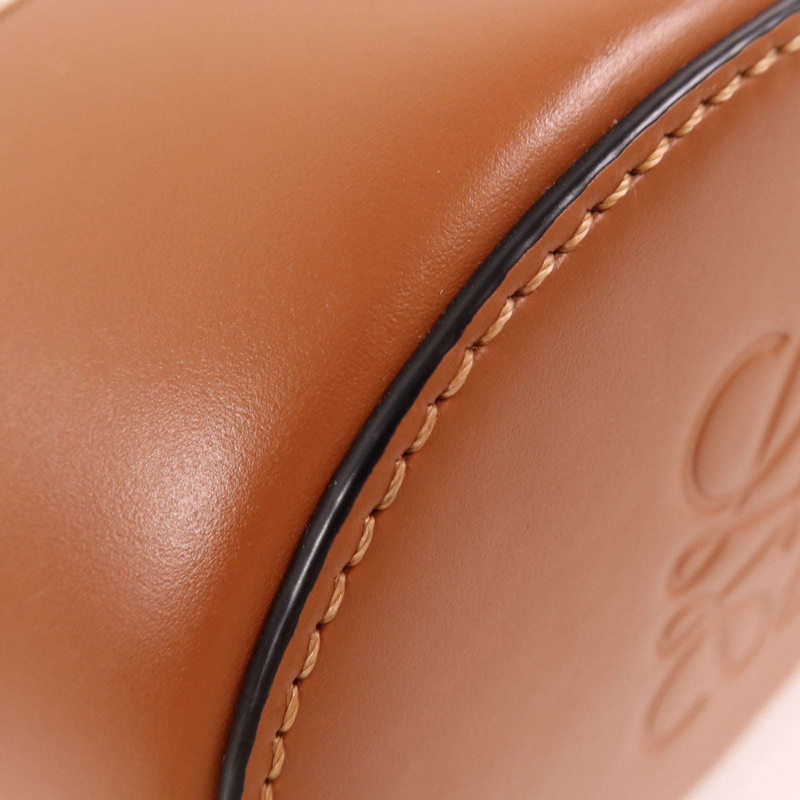 LOEWE 帆布/牛皮皮革Mini Balloon金扣手挽肩背兩用袋